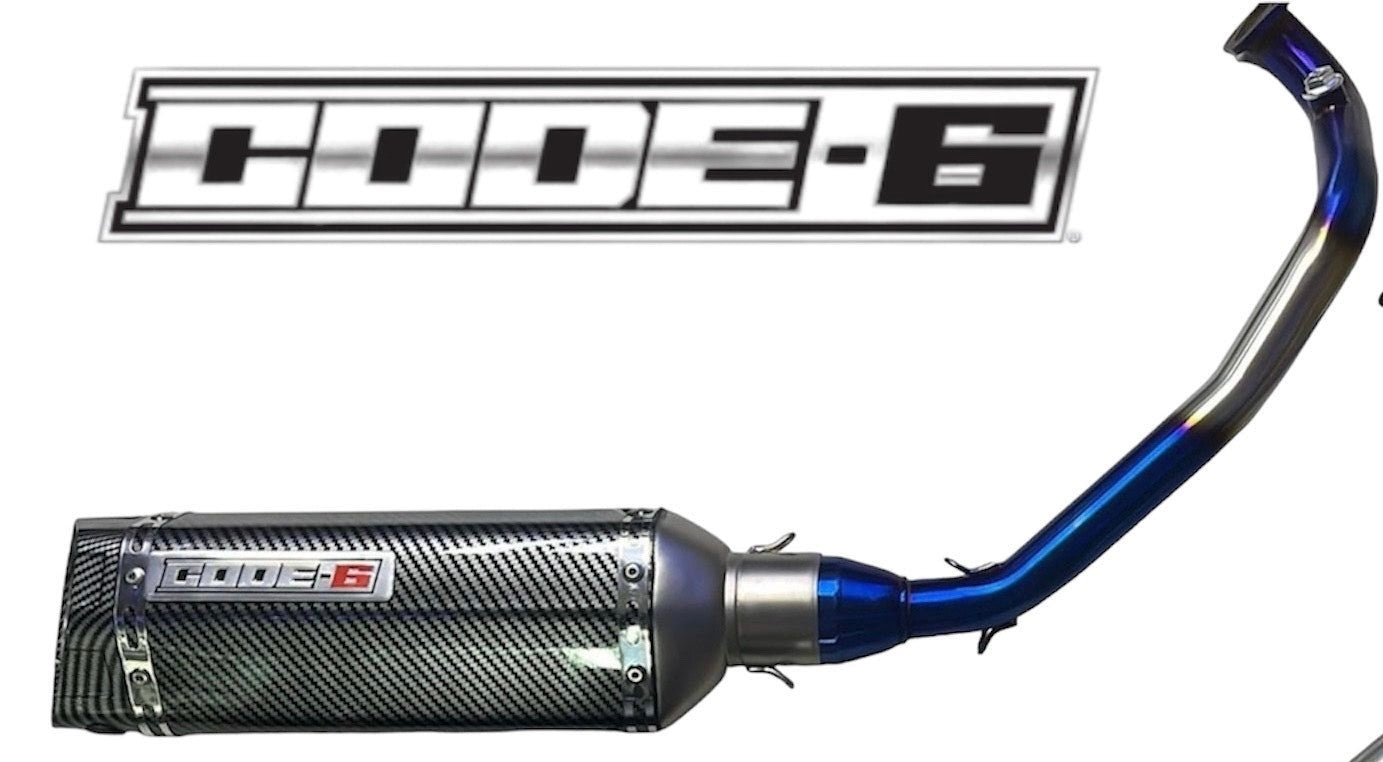 CODE-6 EXHAUST FULL SYSTEM 1GEN TANK 200 EFI / MAXUMA/ CARBON ARMOR / SUPERMATCH
CABON/CARBON