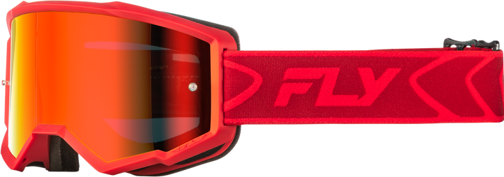 fly Zone Gogle Red/Crimson W/Red Mirror/Smoke Lens