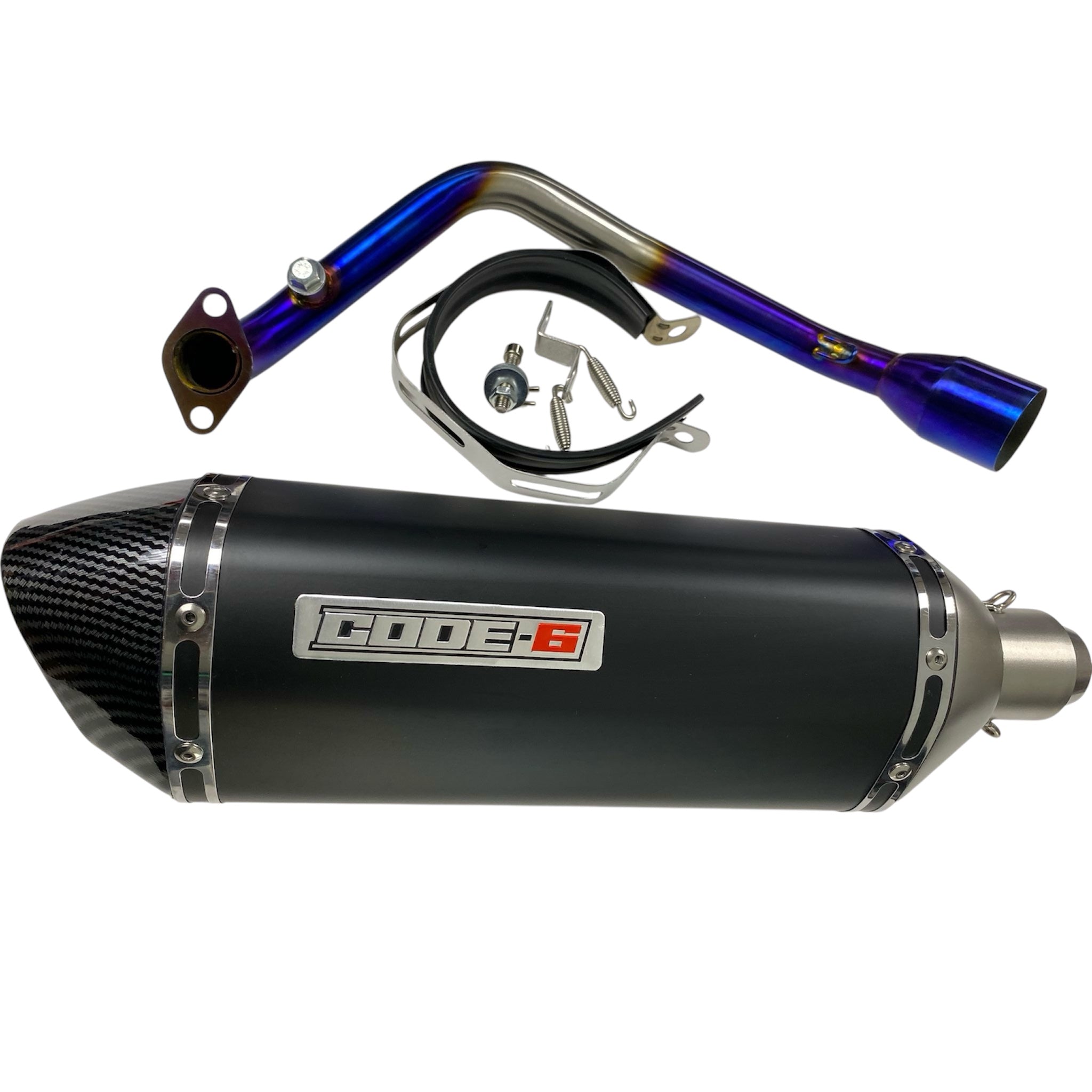 CODE-6 EXHAUST FULL SYSTEM 2GEN TANK 200 EFI / MAXUMA/ CARBON ARMOR / SUPERMATCH
CABON/BLACK