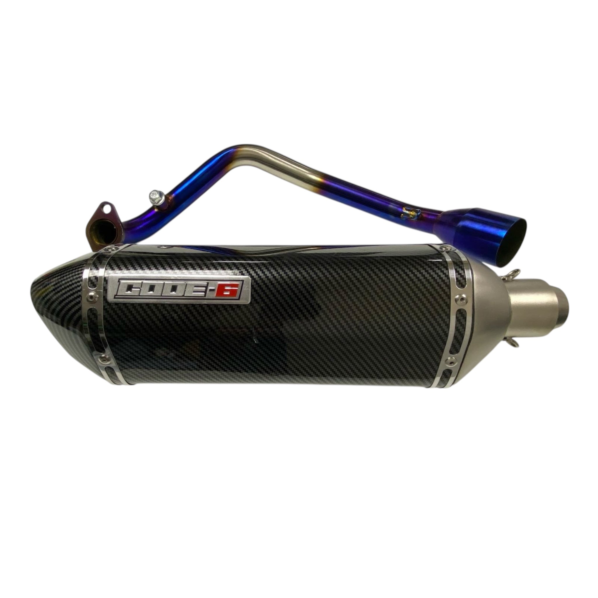 CODE-6 EXHAUST FULL SYSTEM 2GEN TANK 200 EFI / MAXUMA/ CARBON ARMOR / SUPERMATCH
CABON/CARBON