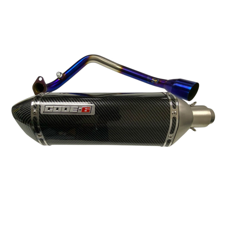 CODE-6 EXHAUST FULL SYSTEM 2GEN TANK 200 EFI / MAXUMA/ CARBON ARMOR / SUPERMATCH
CABON/CARBON