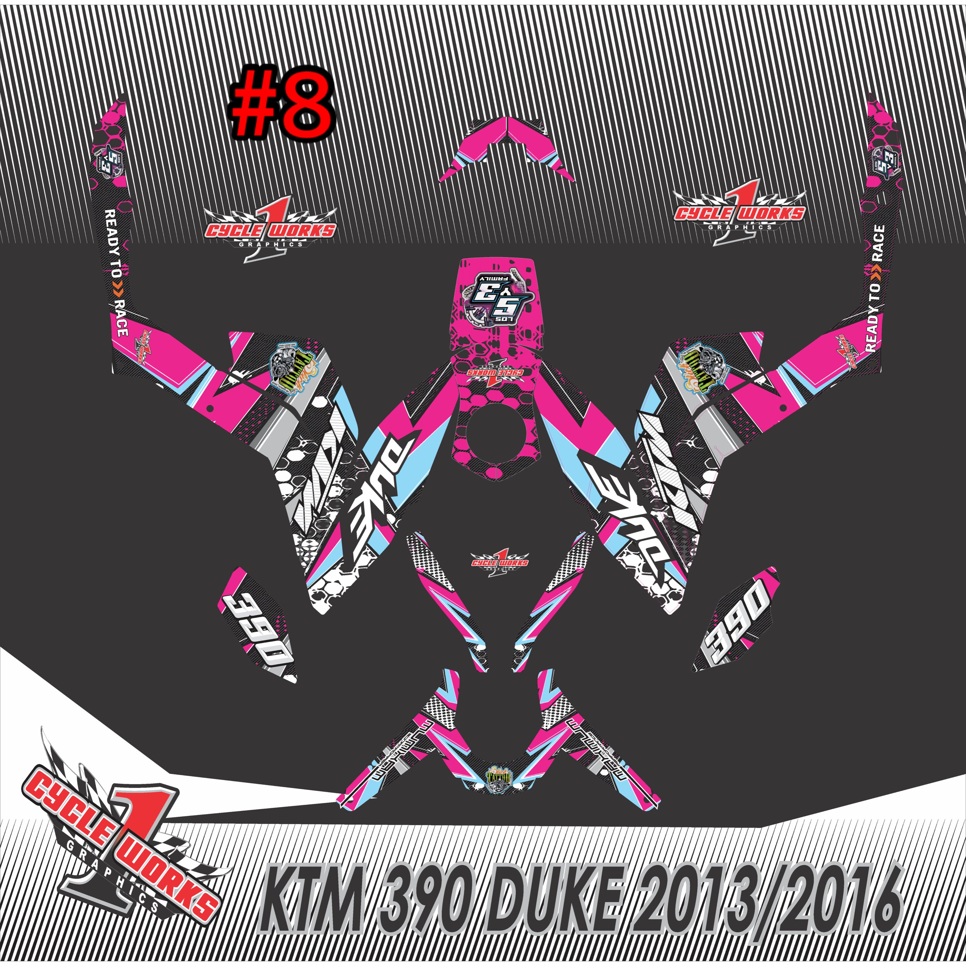 Kit gráfico para KTM 390 Duke (2013-2016)