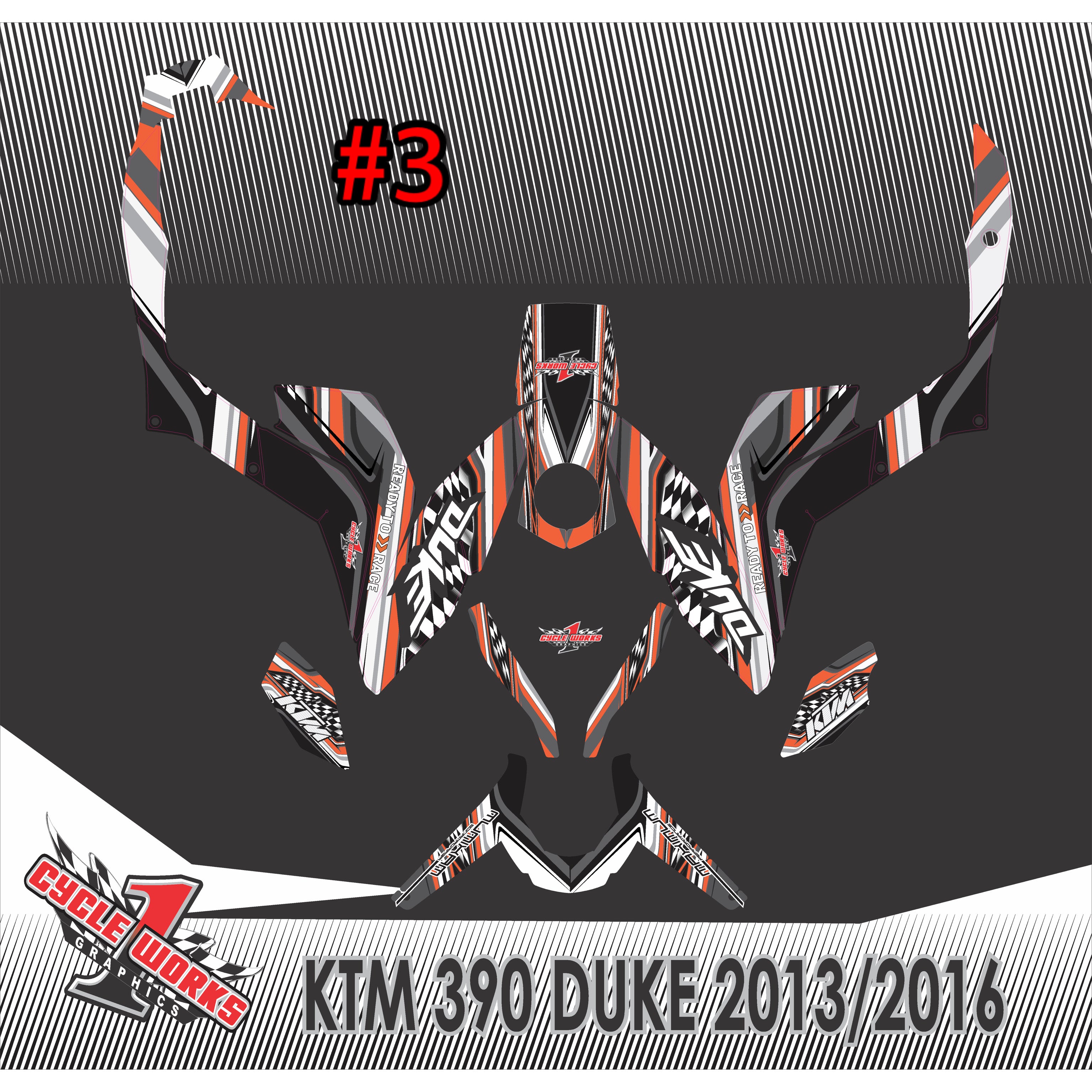 Kit gráfico para KTM 390 Duke (2013-2016)