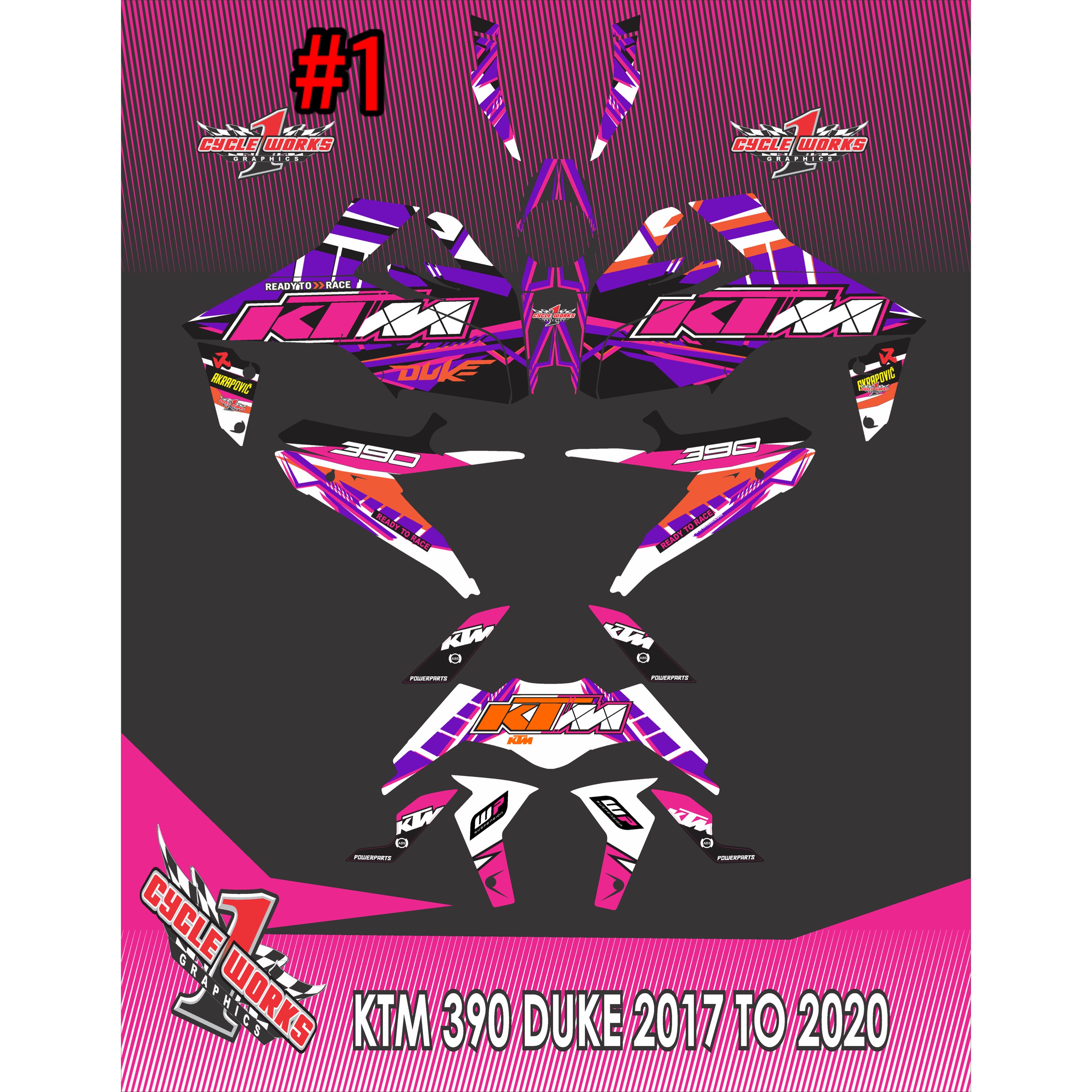 Gráficos de la KTM 390 Duke 17-2020