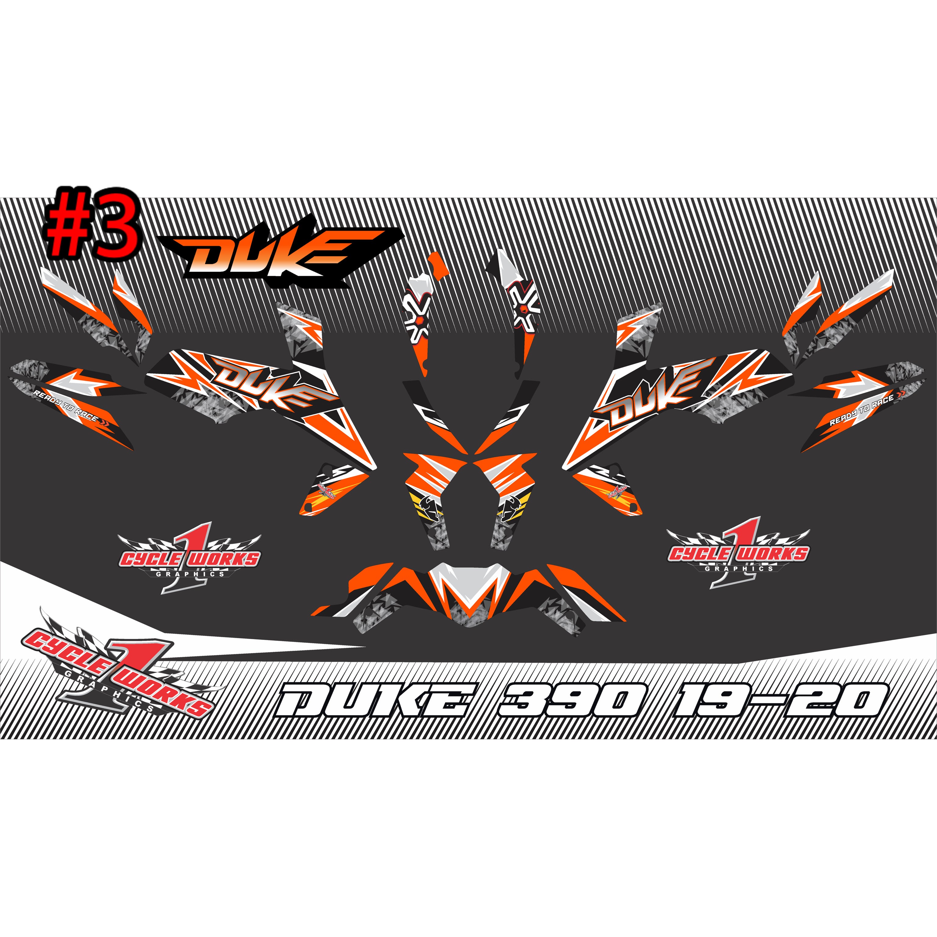 Gráficos de la KTM 390 Duke 17-2020