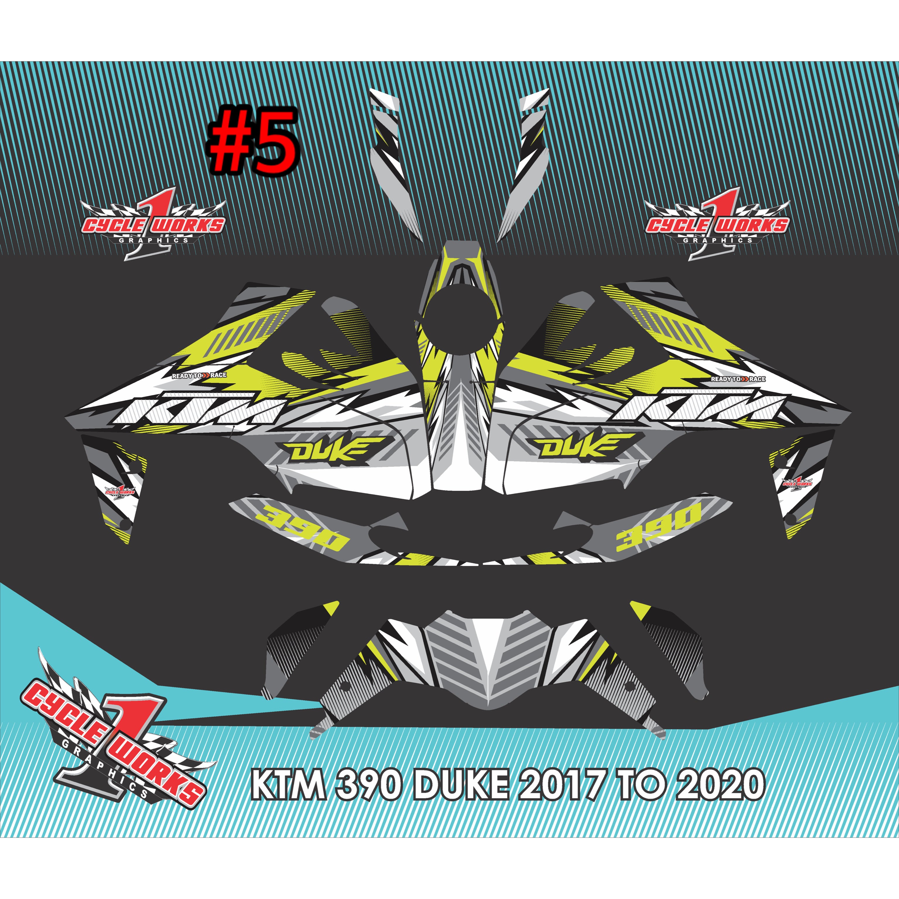 Gráficos de la KTM 390 Duke 17-2020