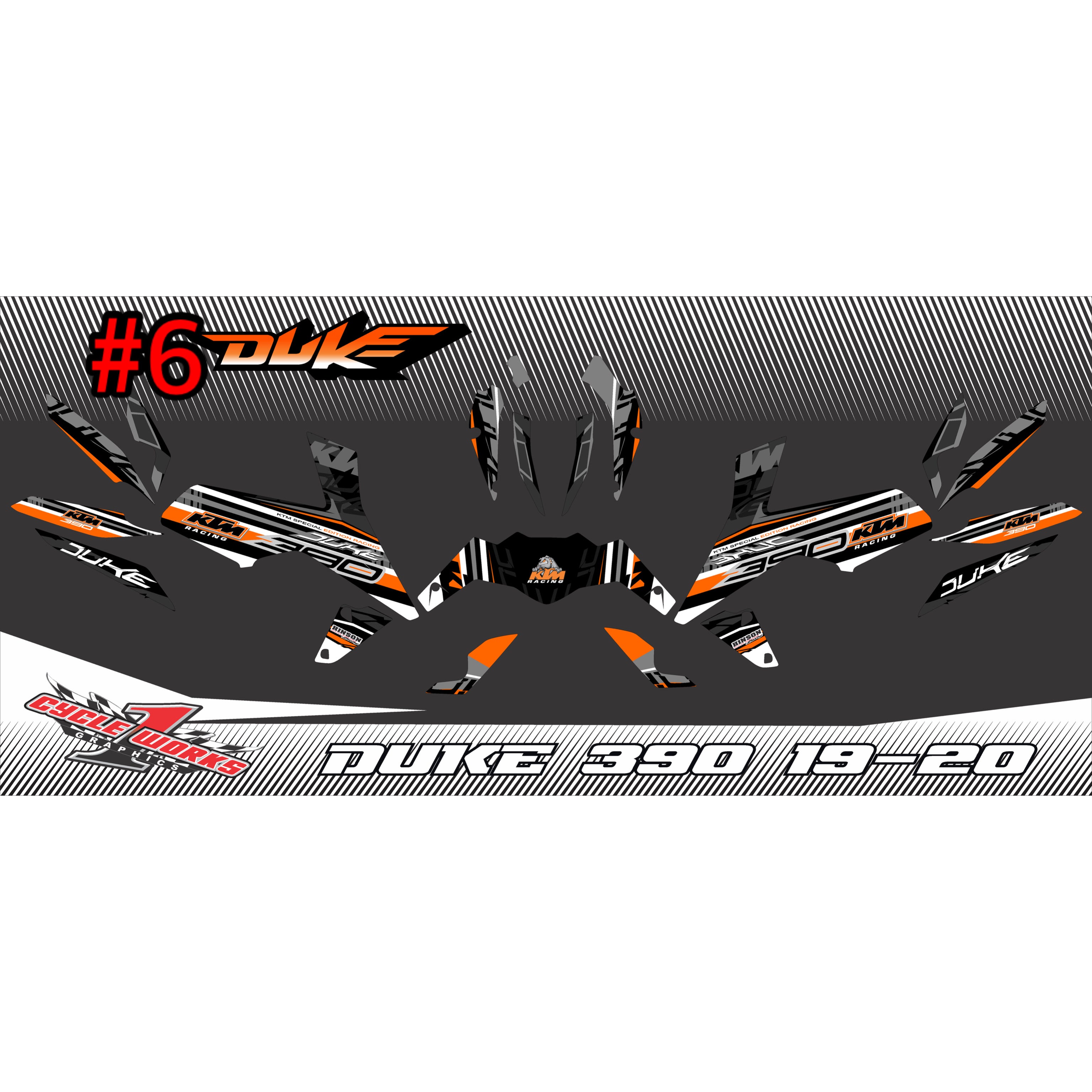 Gráficos de la KTM 390 Duke 17-2020