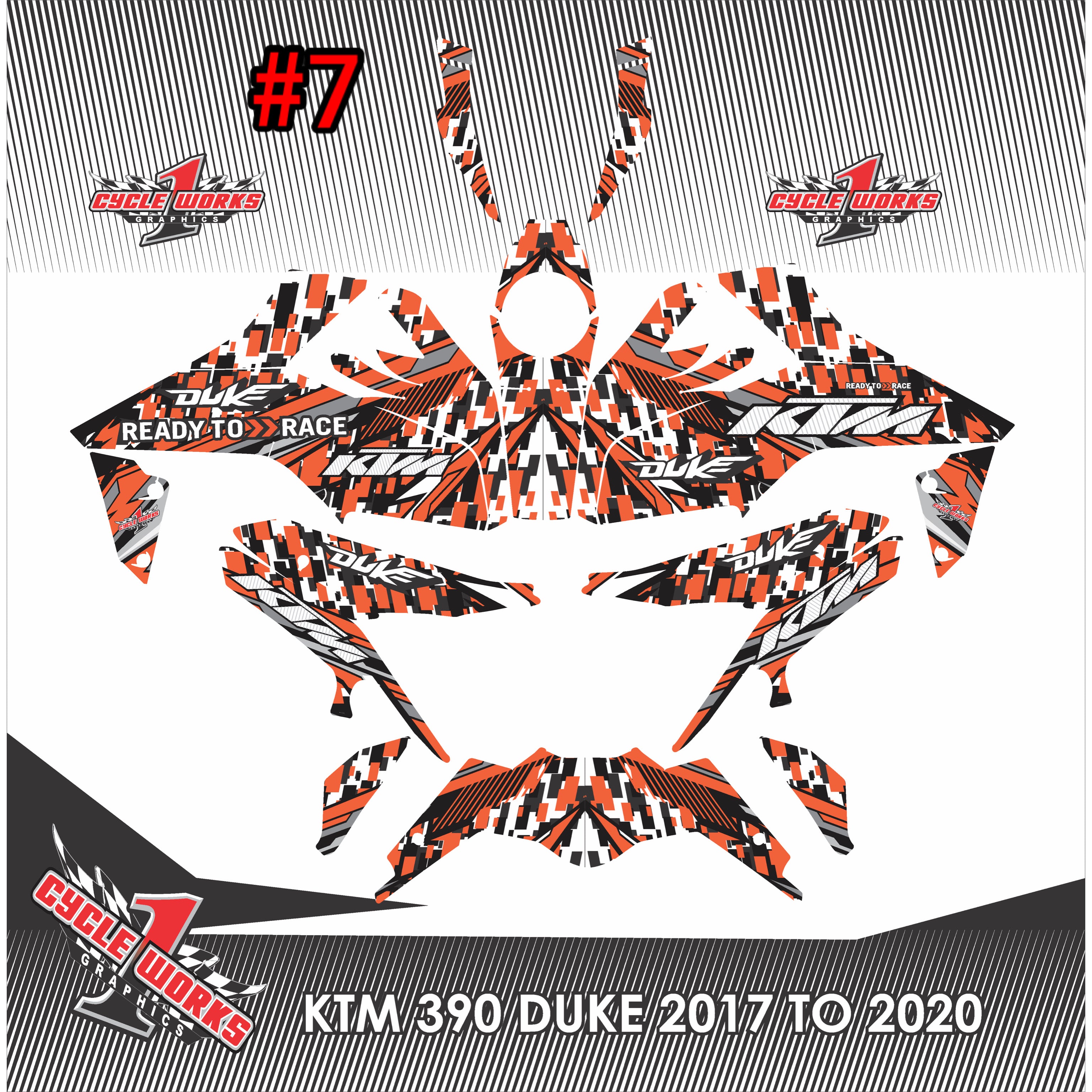 Gráficos de la KTM 390 Duke 17-2020