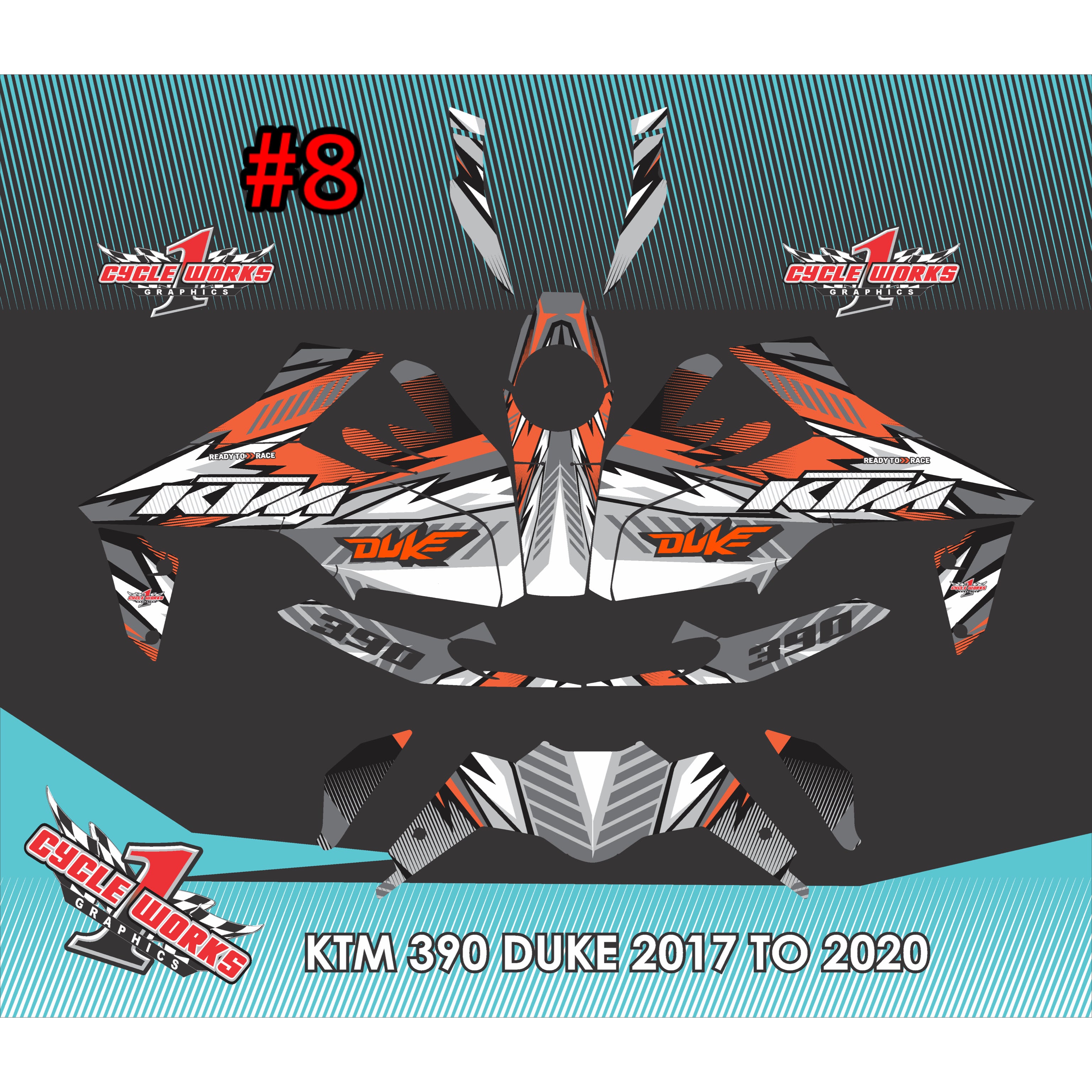 Gráficos de la KTM 390 Duke 17-2020