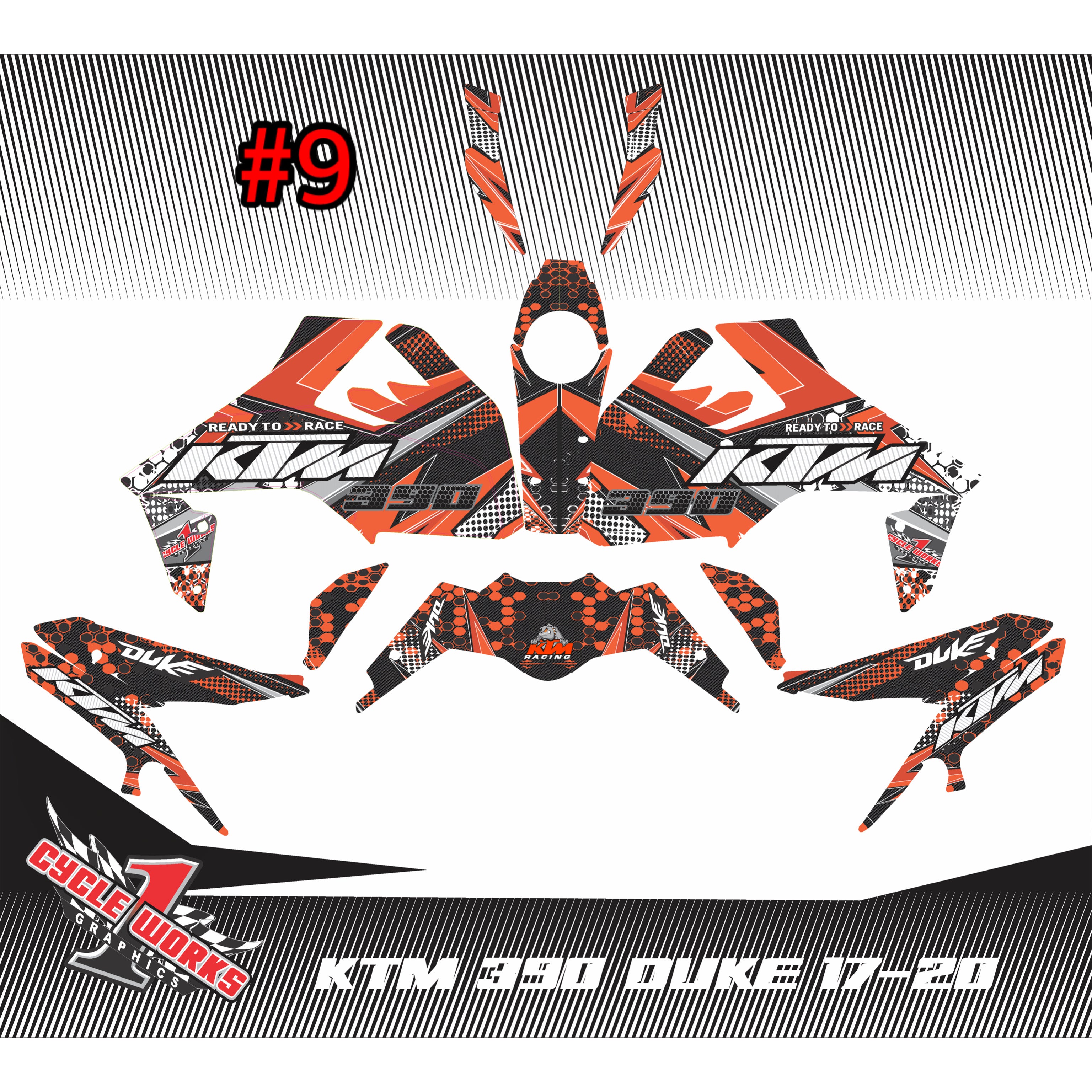 Gráficos de la KTM 390 Duke 17-2020