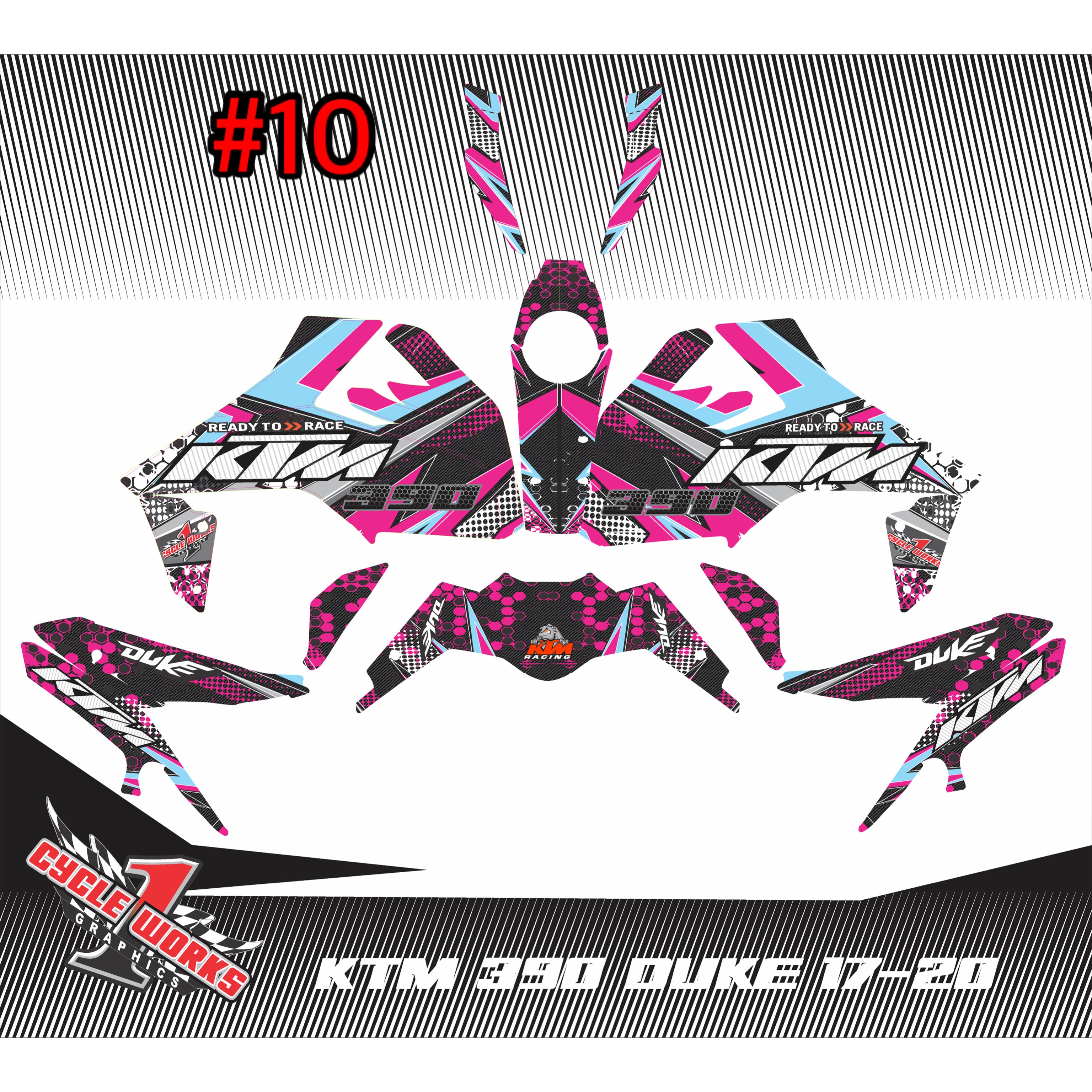 Gráficos de la KTM 390 Duke 17-2020