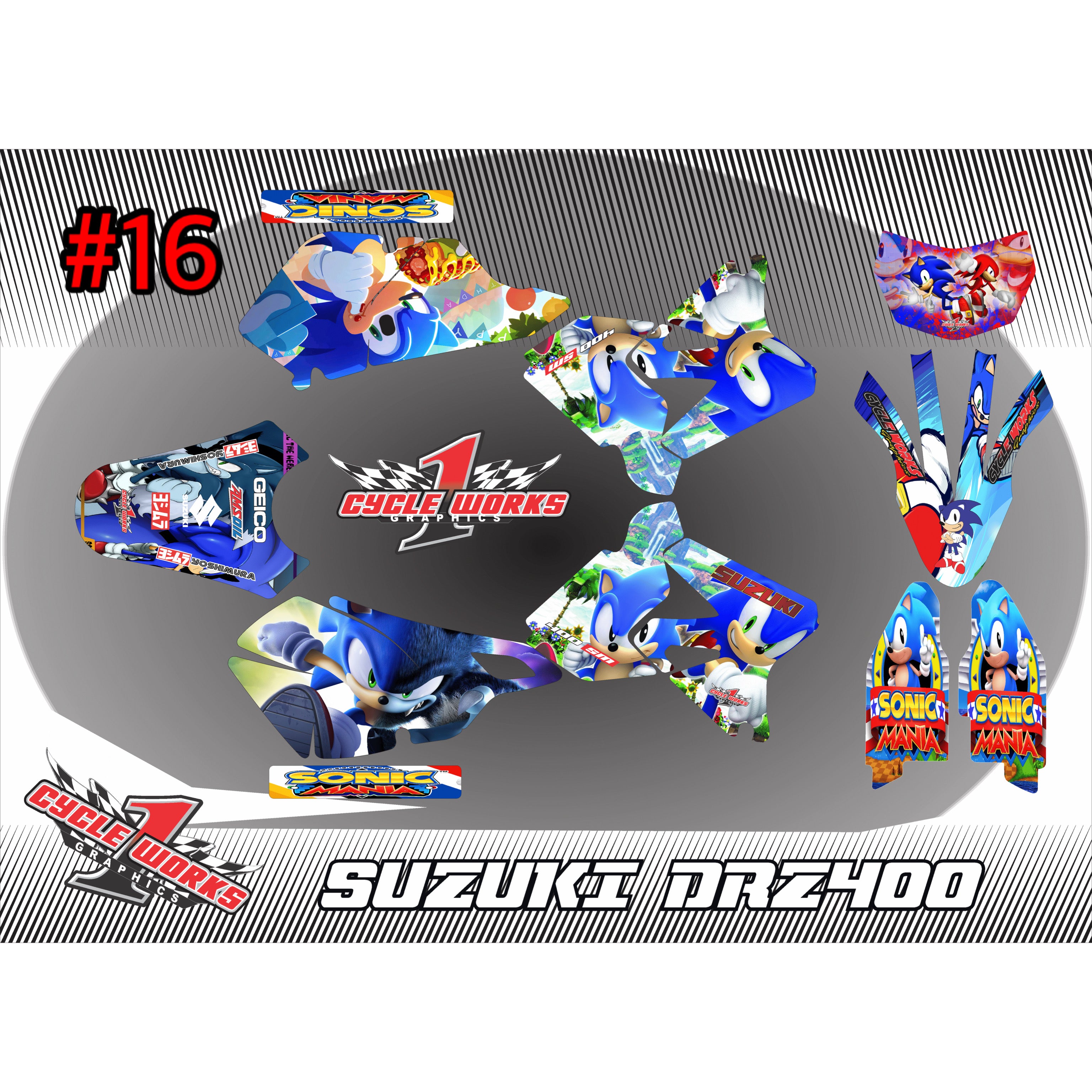Kit gráfico de anime Drz400
