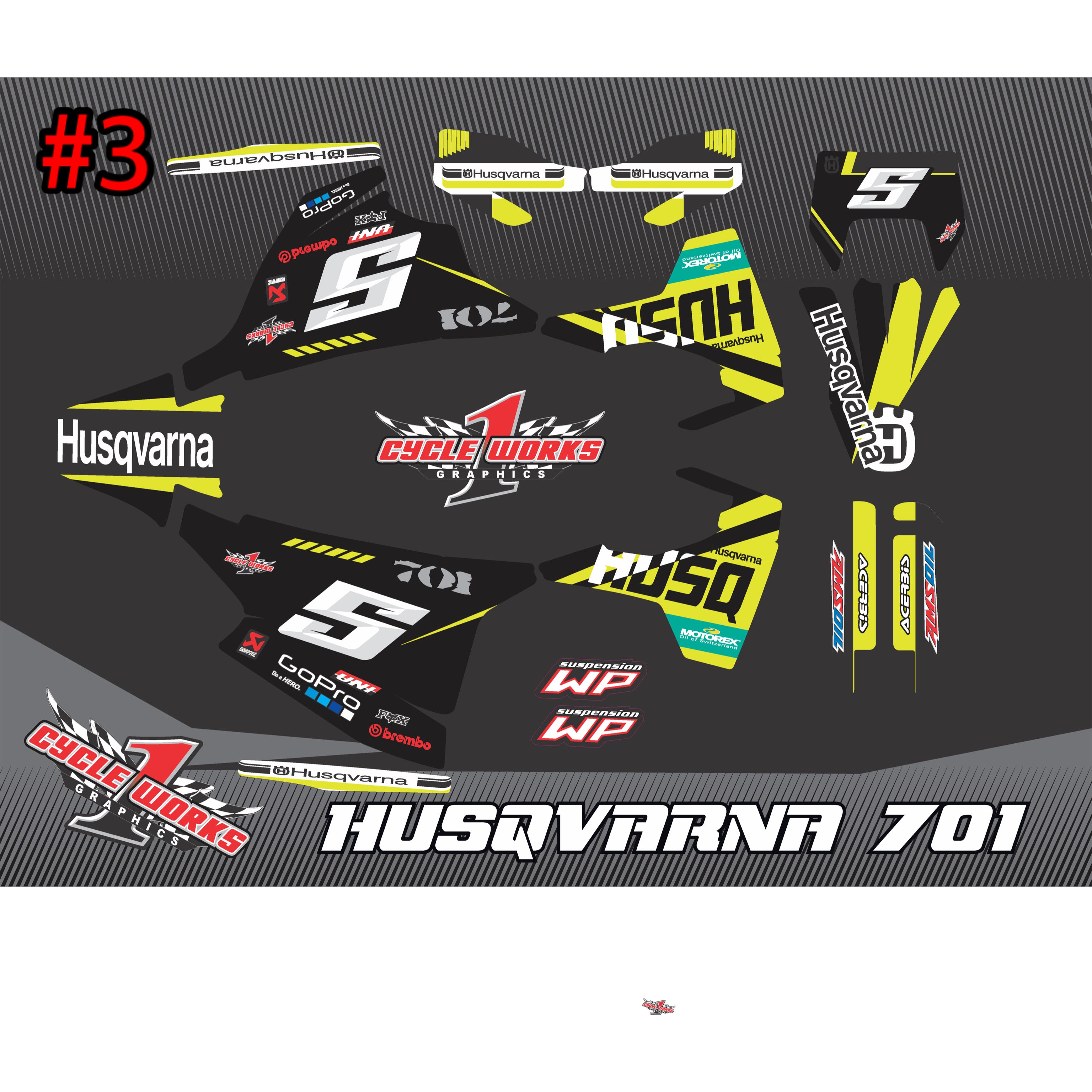 701 Husqvarna gráfico completo