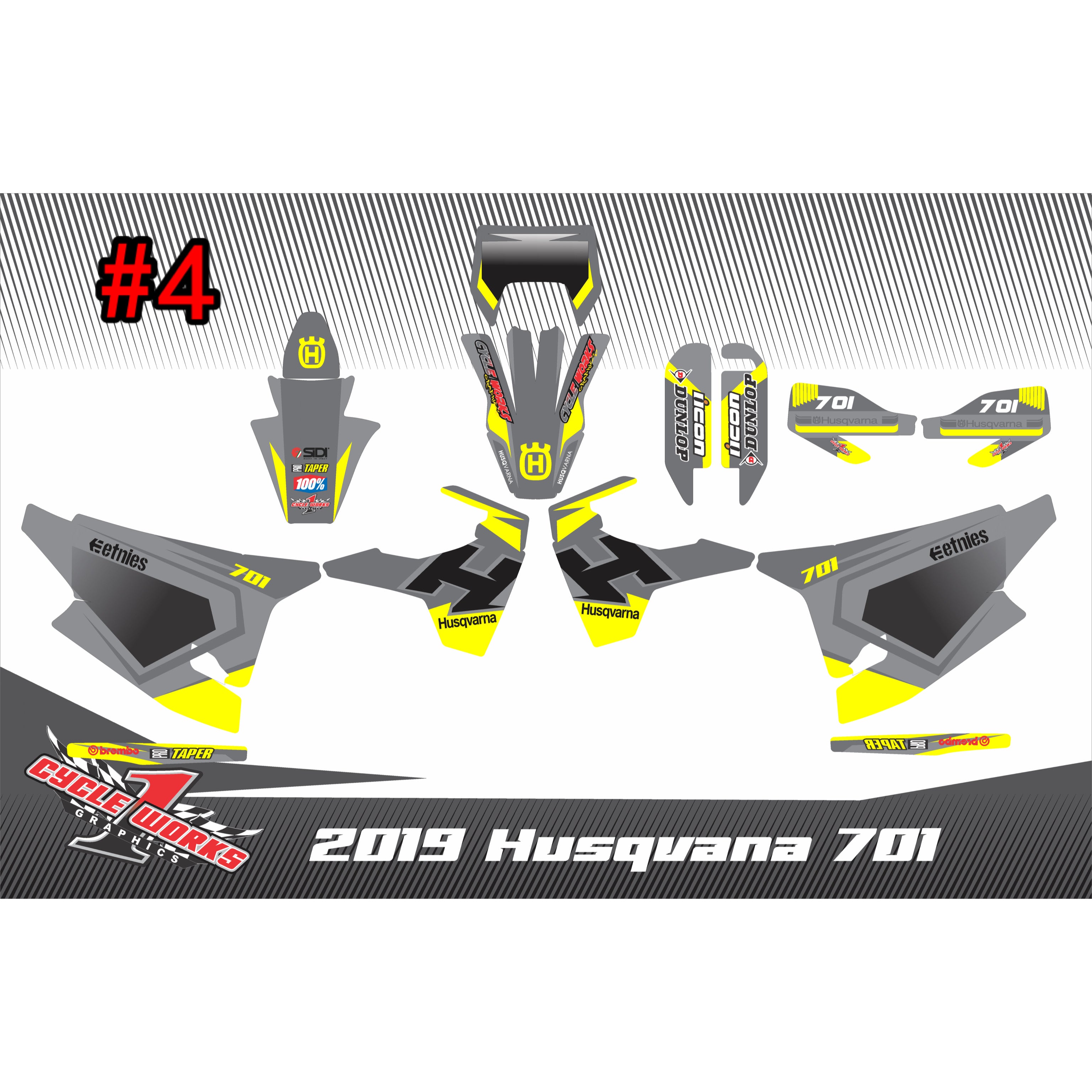 701 Husqvarna gráfico completo