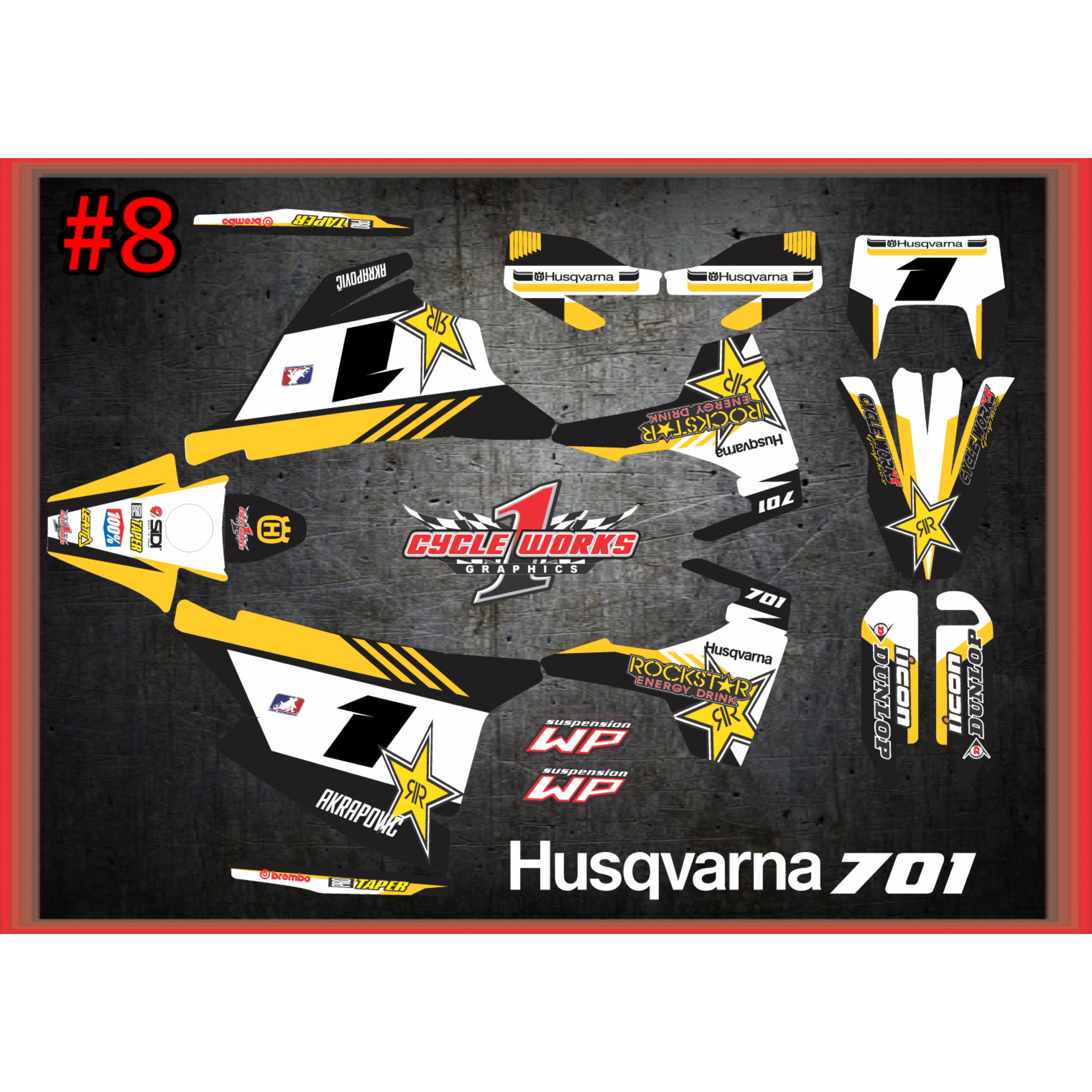 701 Husqvarna gráfico completo