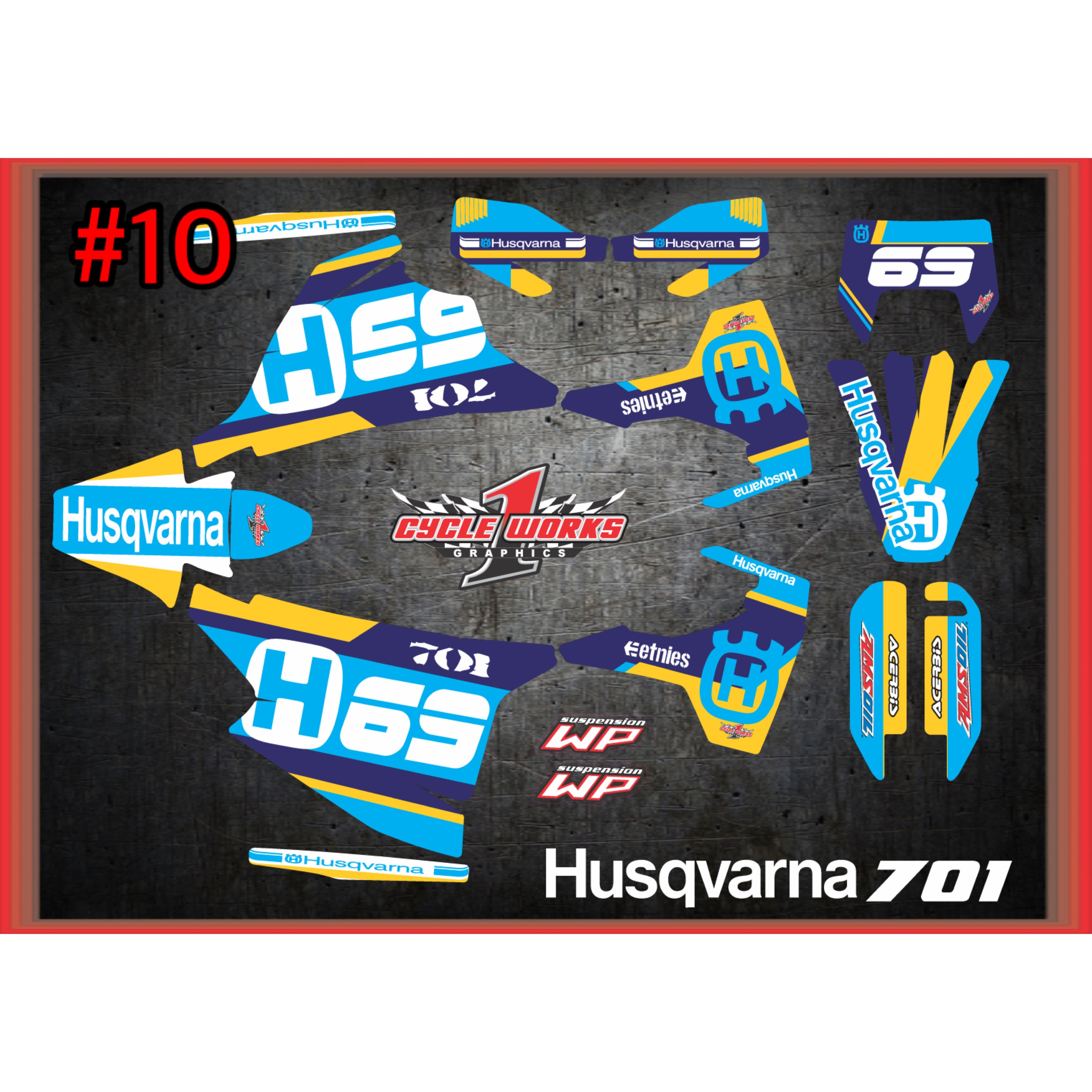 701 Husqvarna gráfico completo