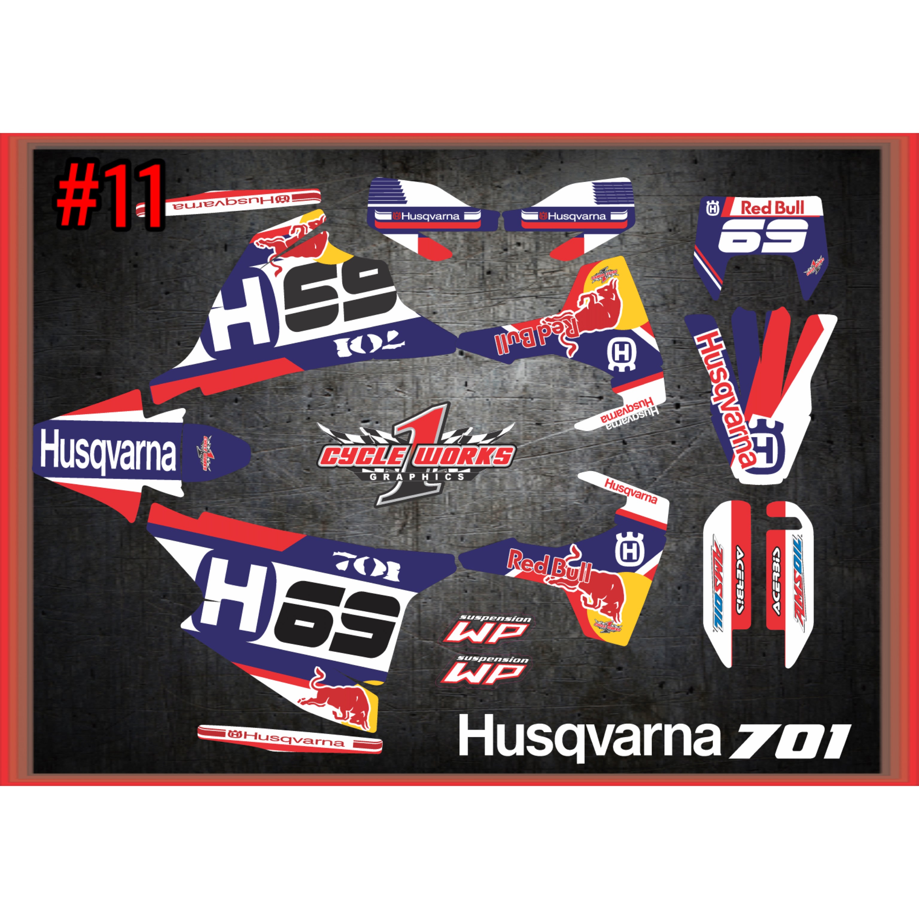 701 Husqvarna gráfico completo