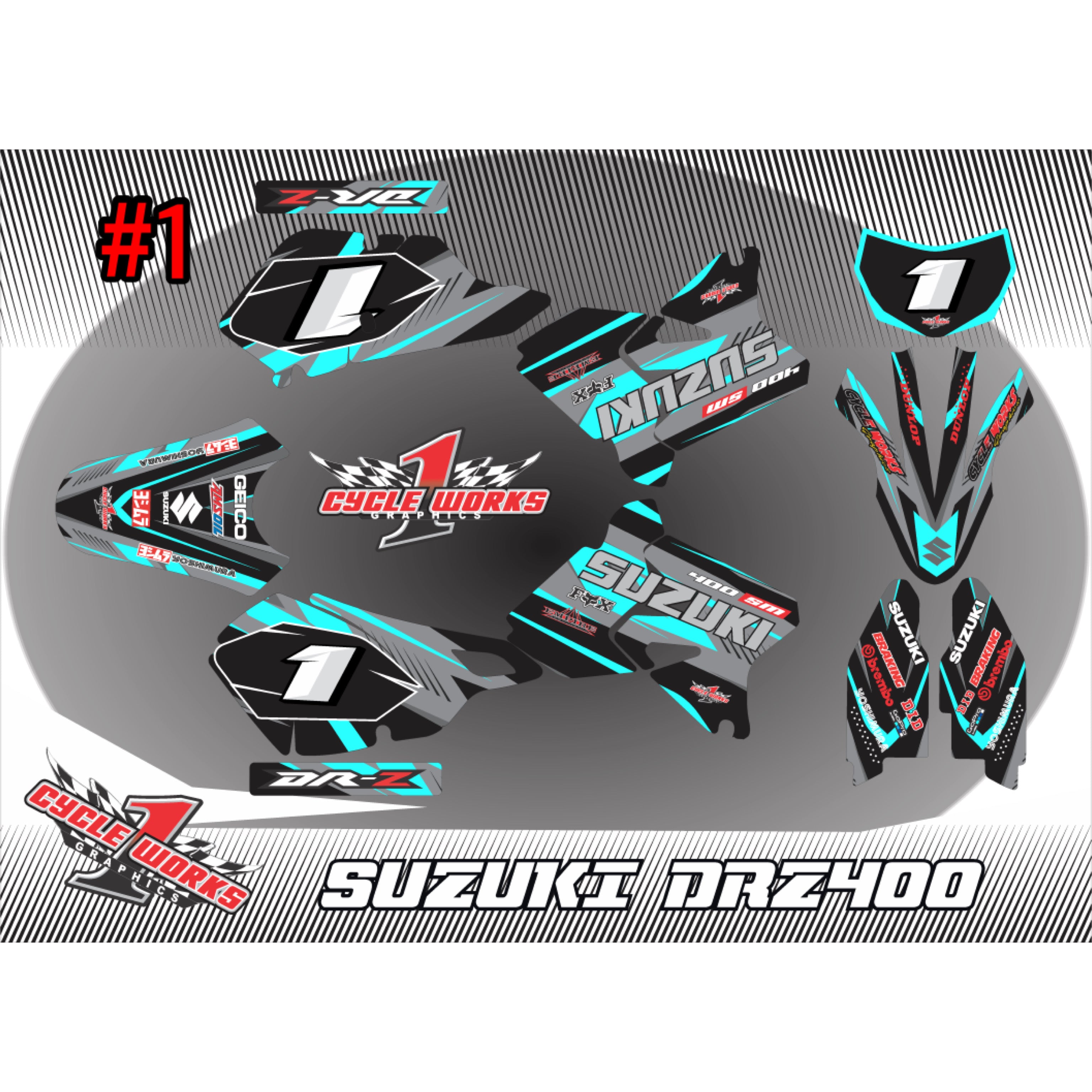 Drz400 con gráficos completos