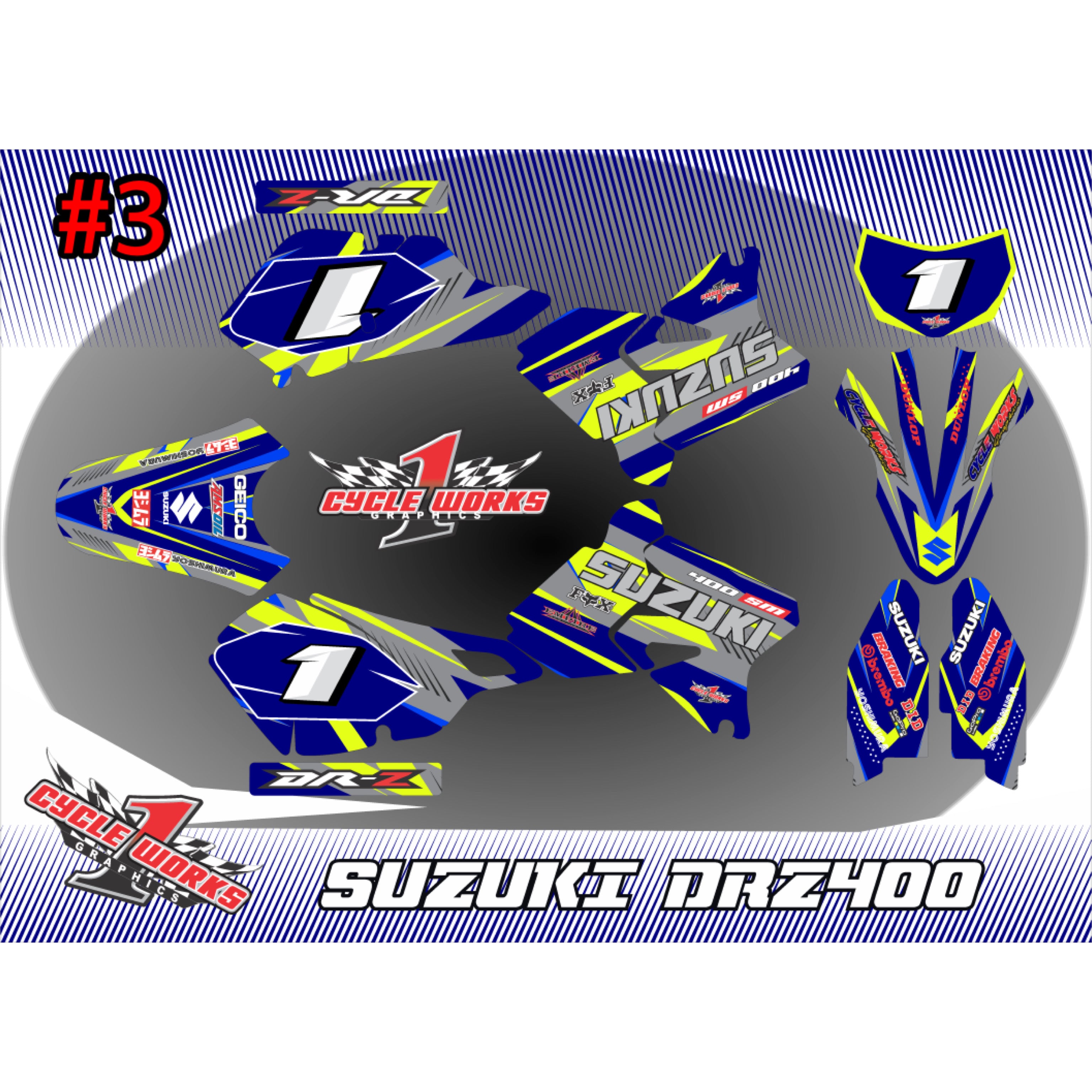 Drz400 con gráficos completos