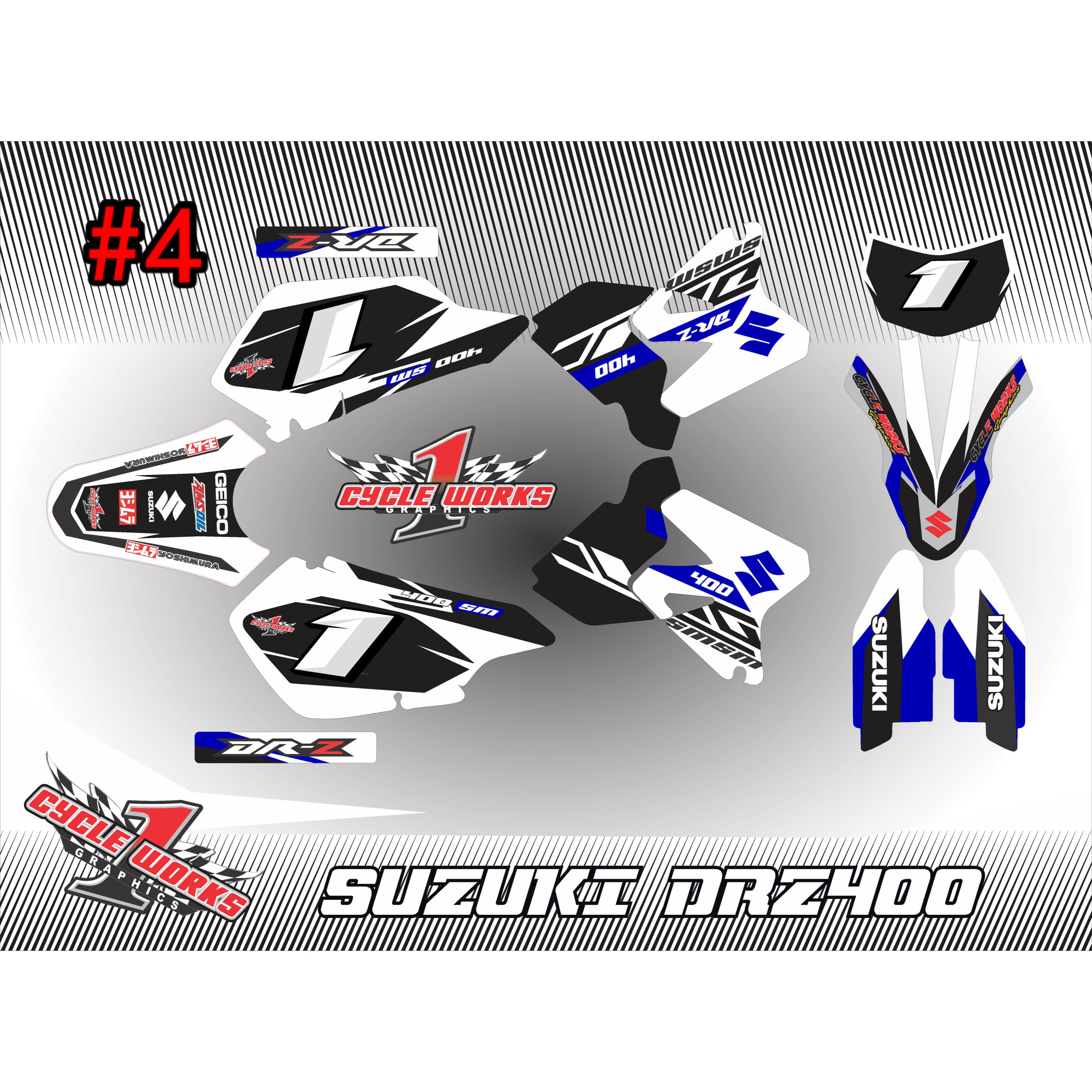 Drz400 con gráficos completos