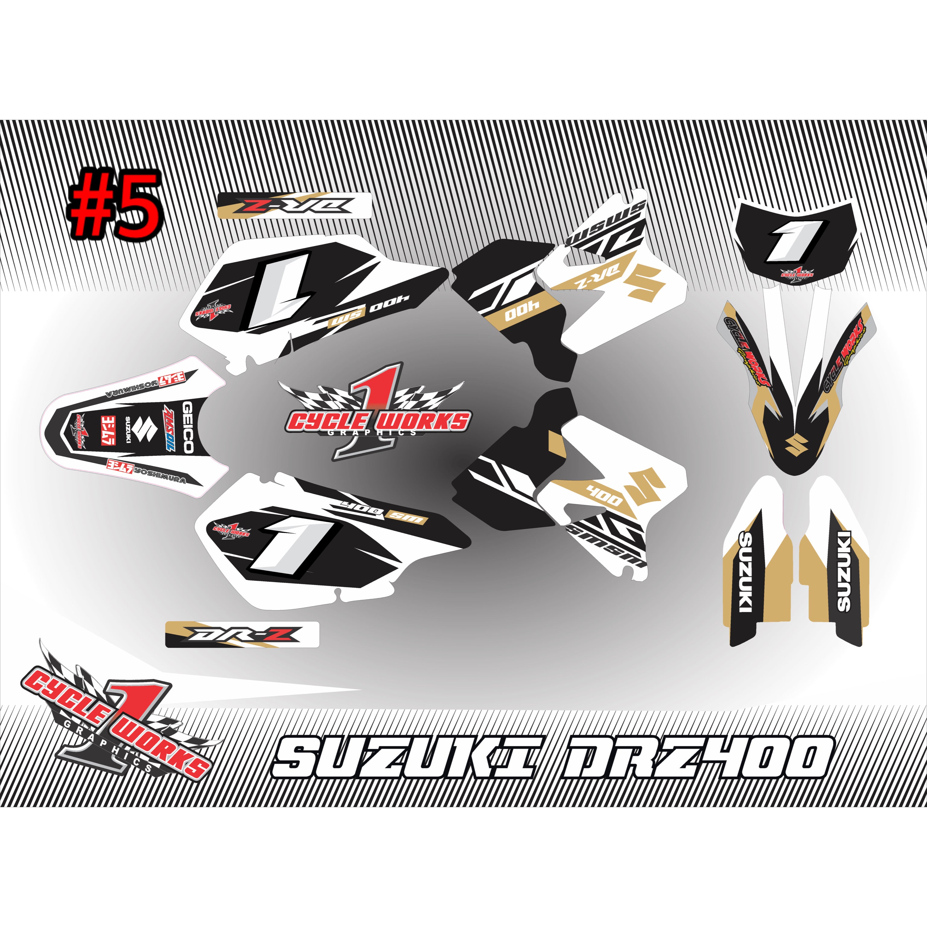 Drz400 con gráficos completos