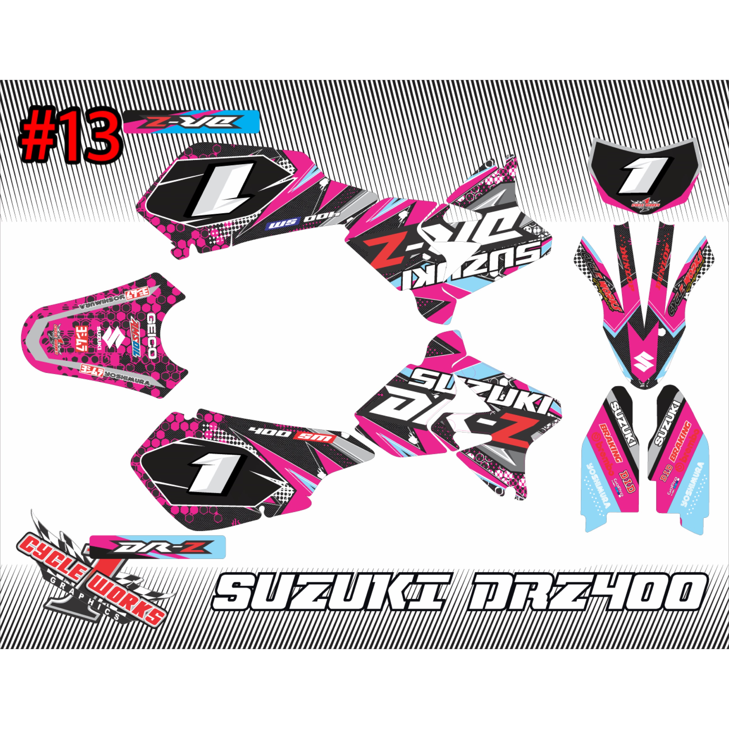 Drz400 con gráficos completos