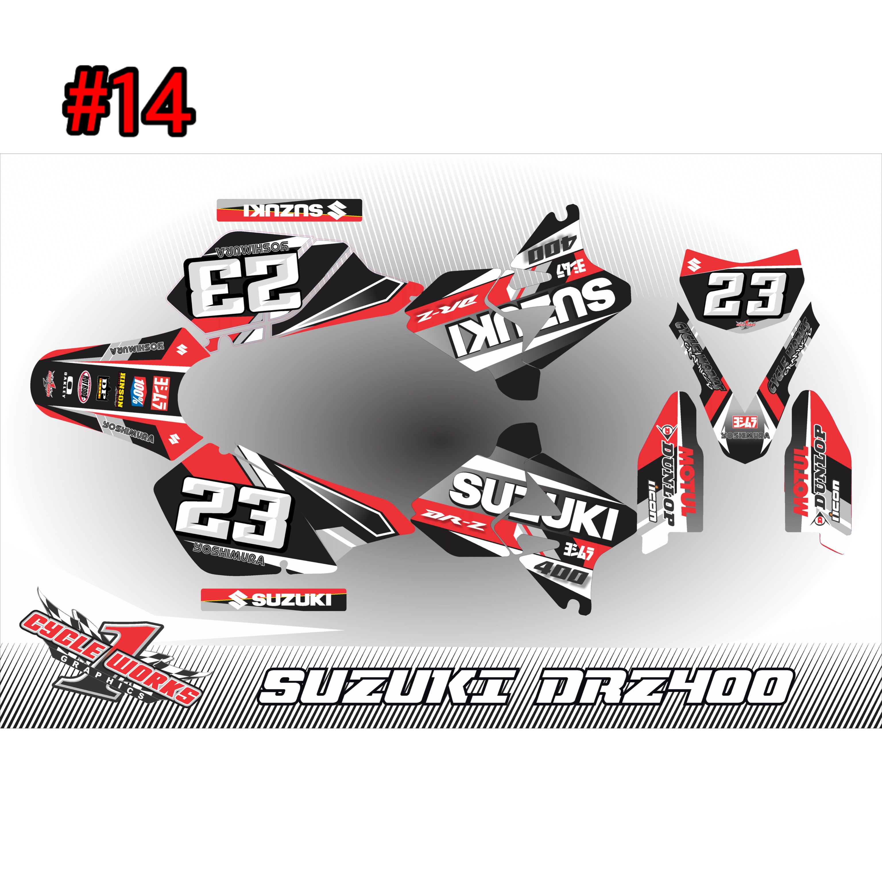 Drz400 con gráficos completos