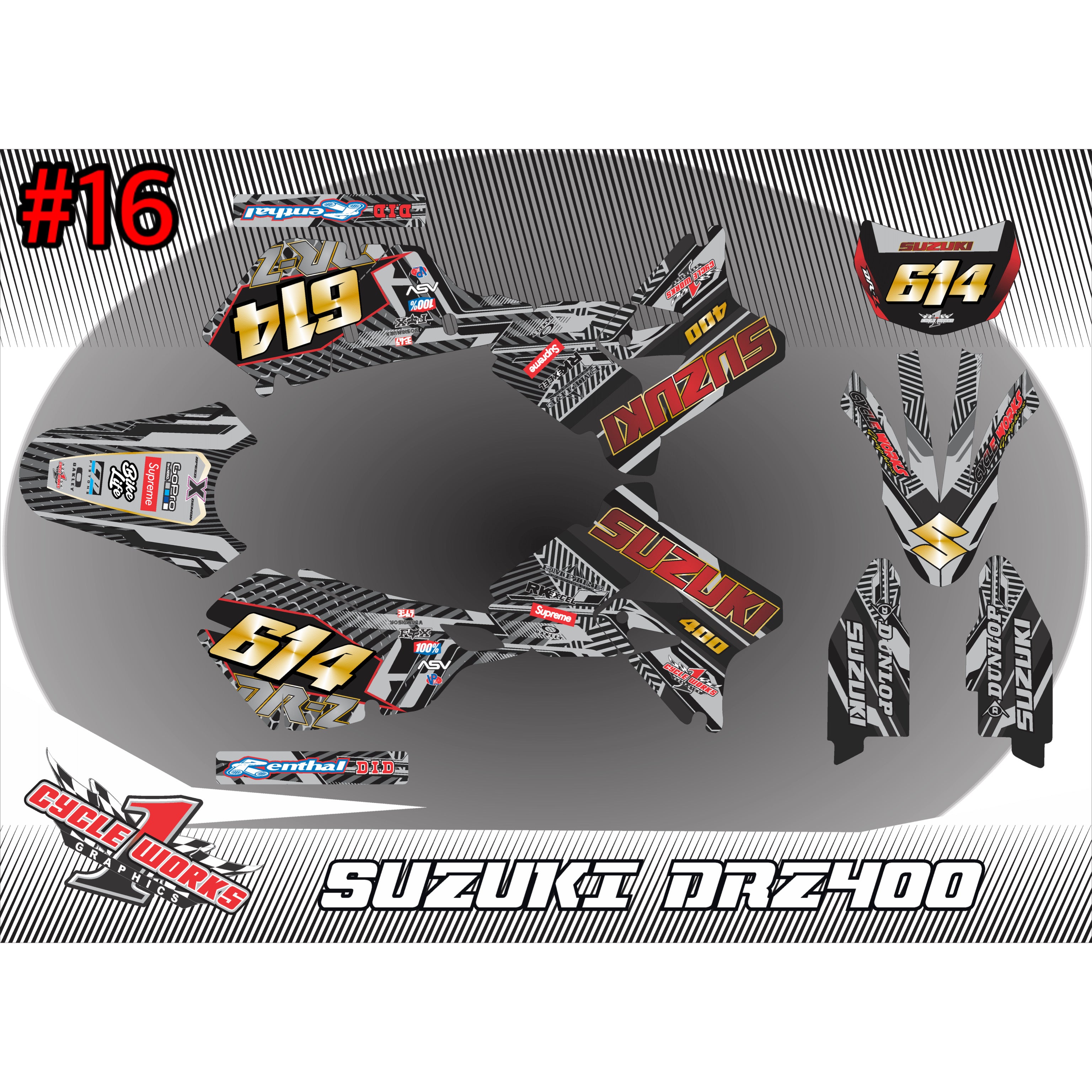 Drz400 con gráficos completos