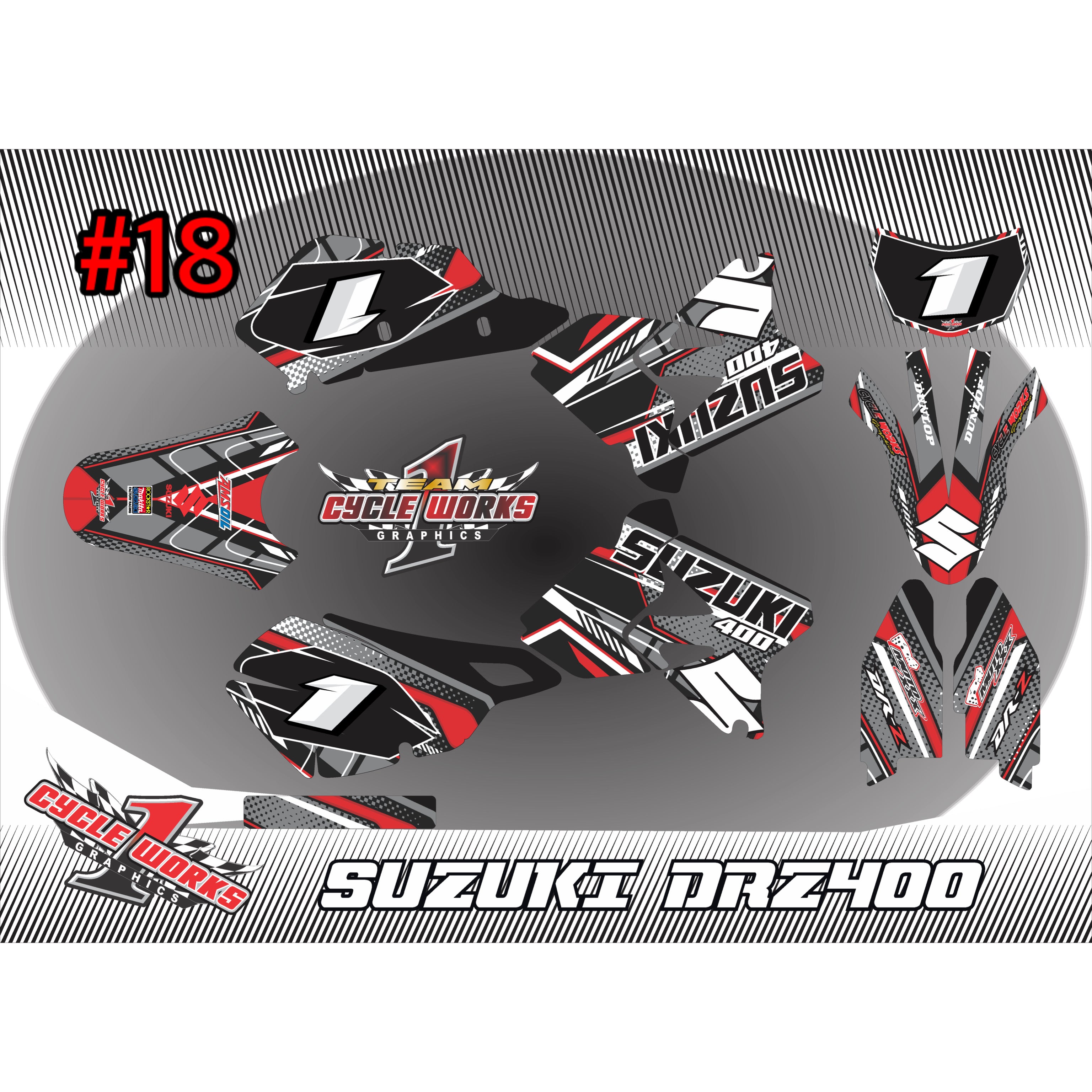 Drz400 con gráficos completos