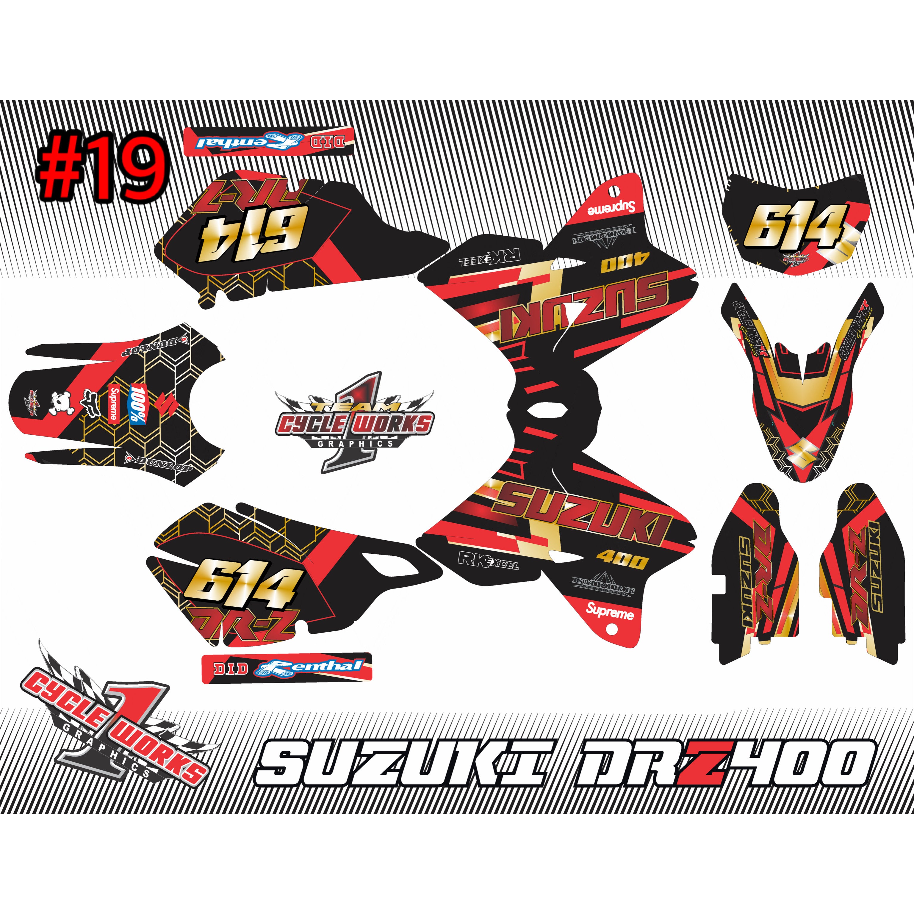 Drz400 con gráficos completos