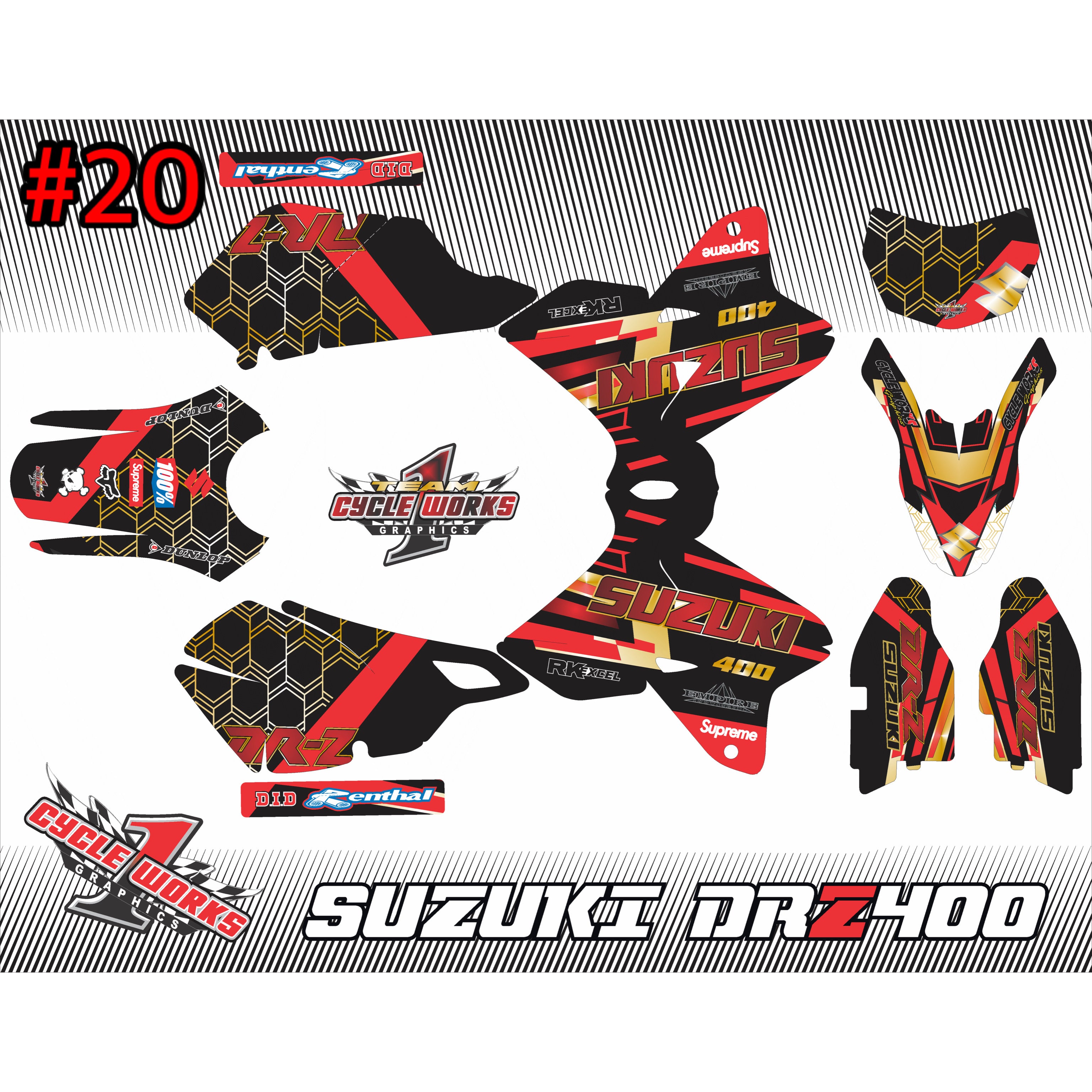 Drz400 con gráficos completos