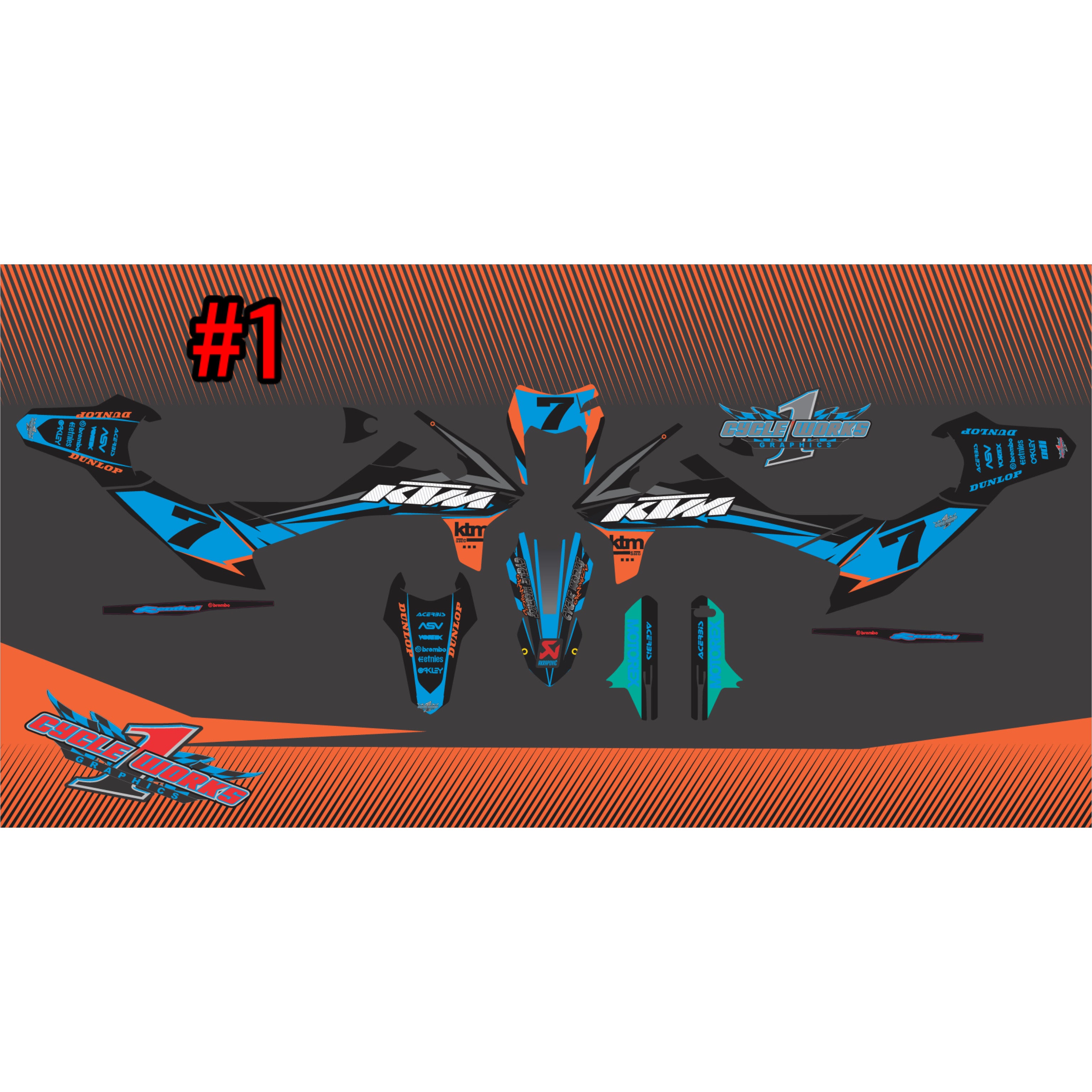 Ktm 690 enduro/smc gráfico completo