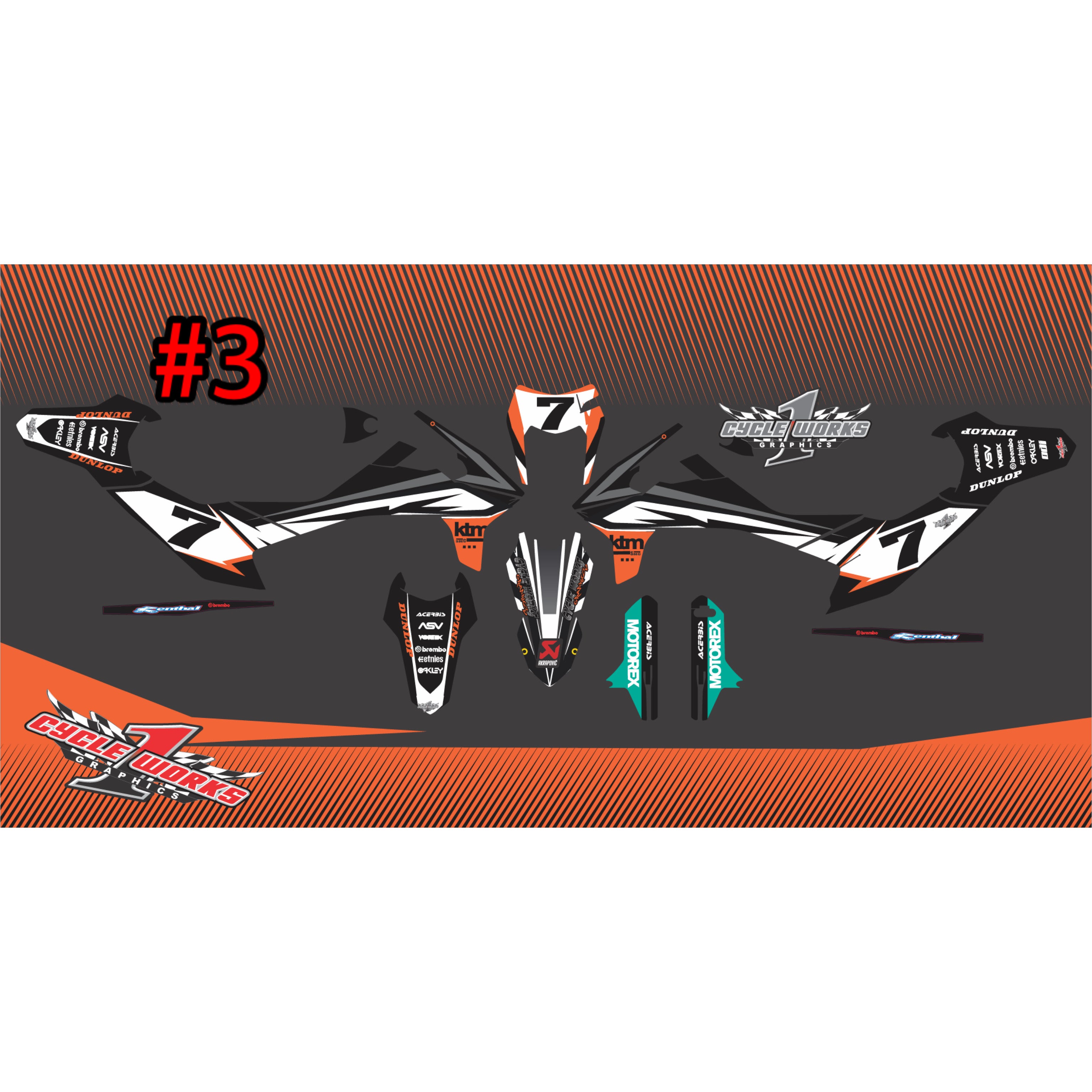 Ktm 690 enduro/smc gráfico completo