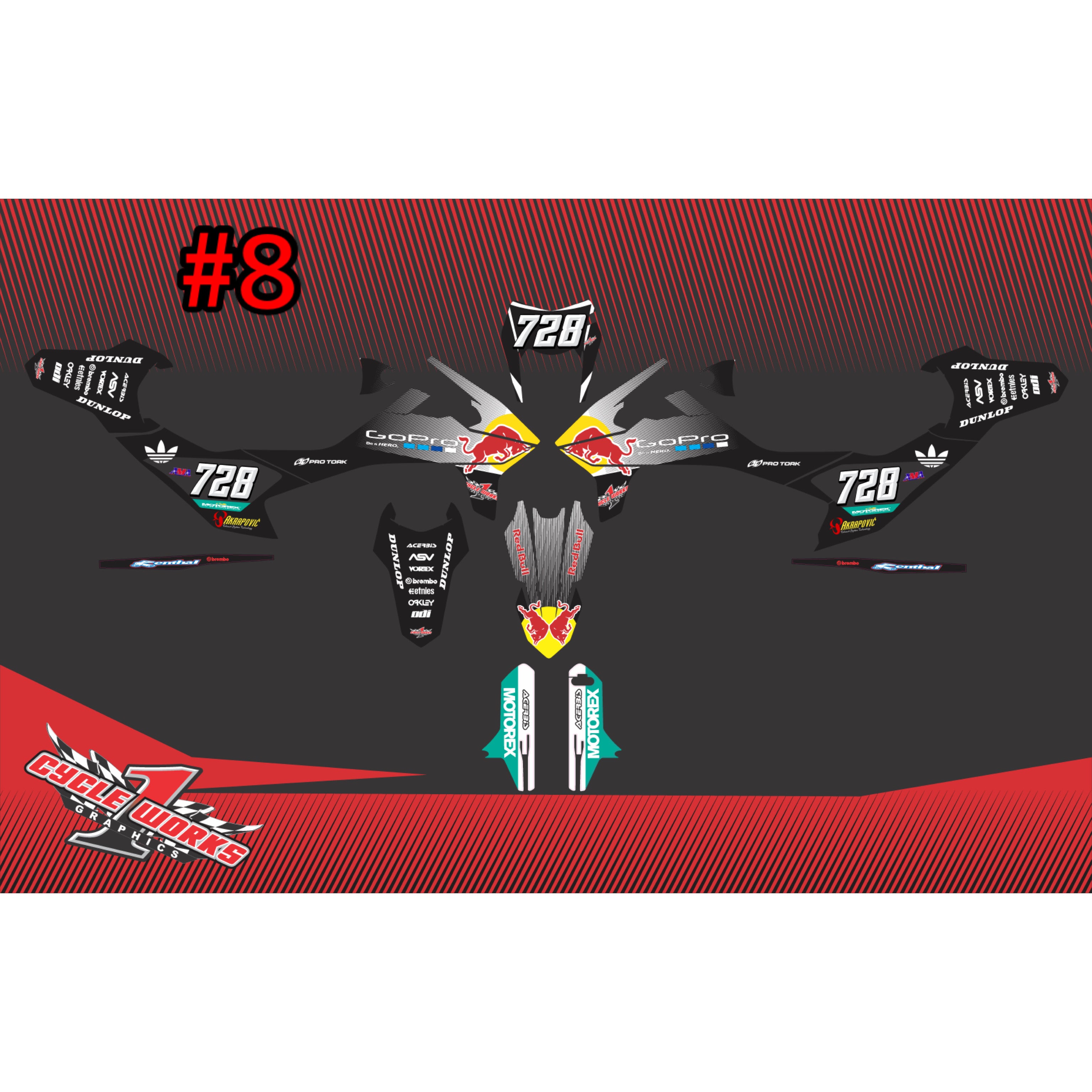 Ktm 690 enduro/smc gráfico completo