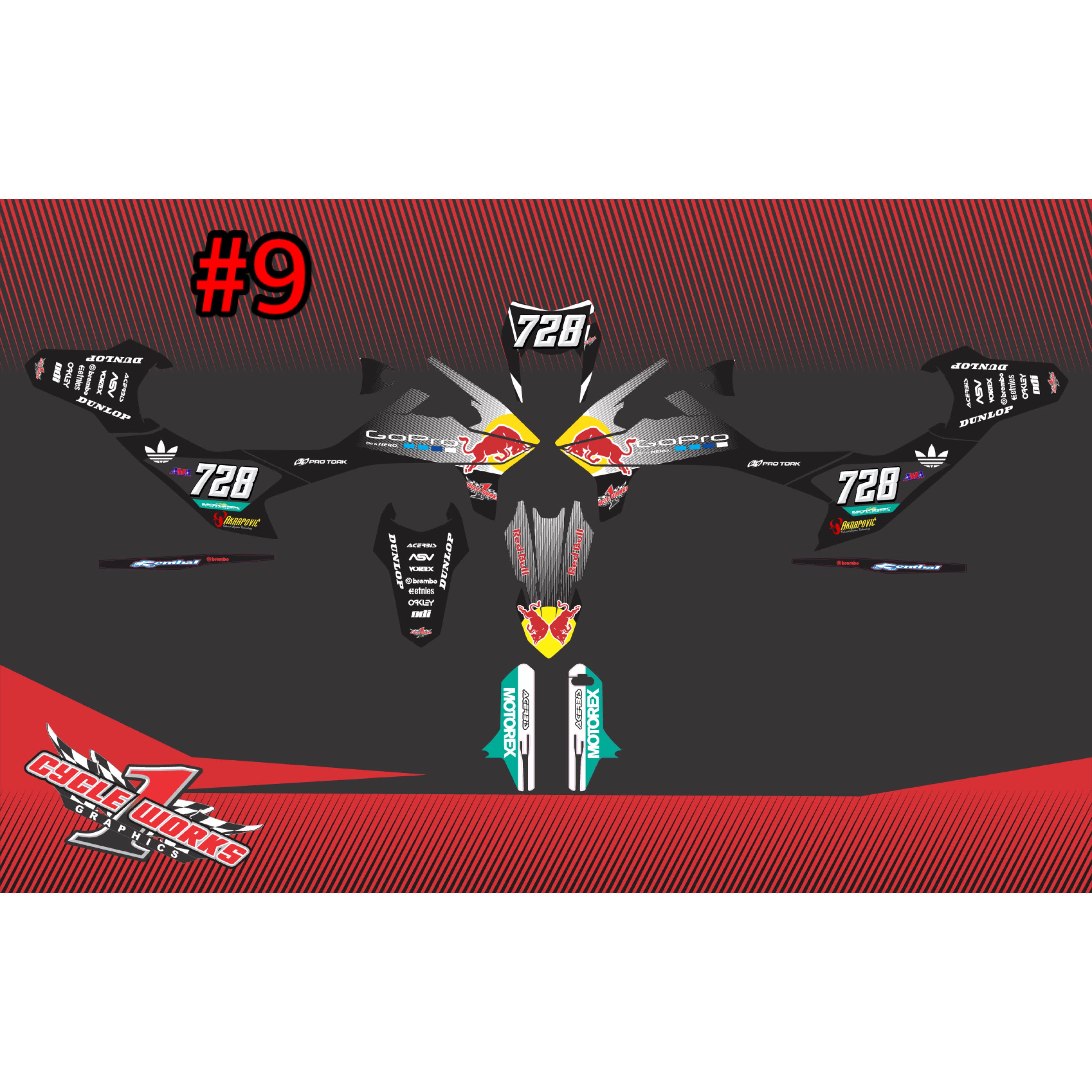 Ktm 690 enduro/smc gráfico completo