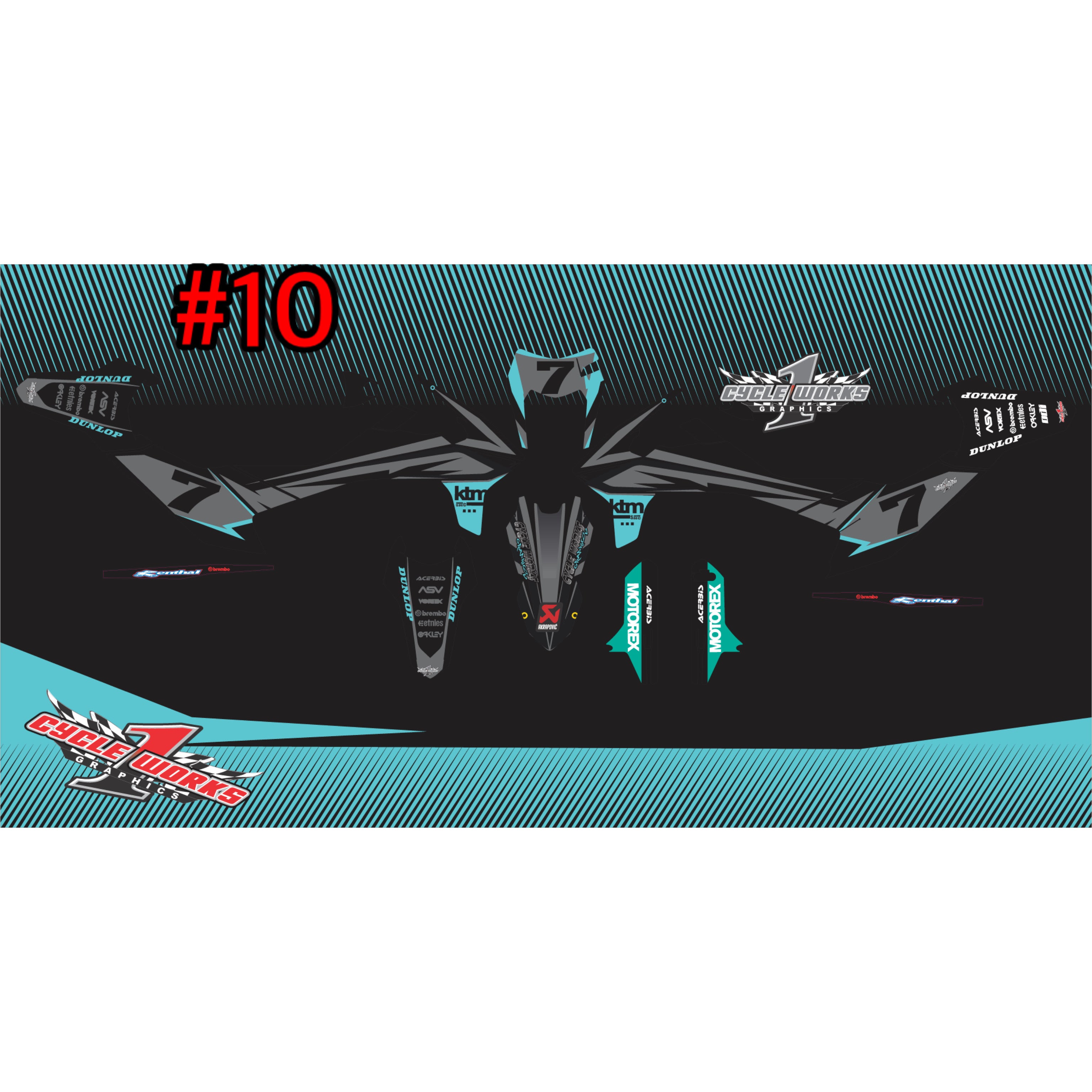 Ktm 690 enduro/smc gráfico completo