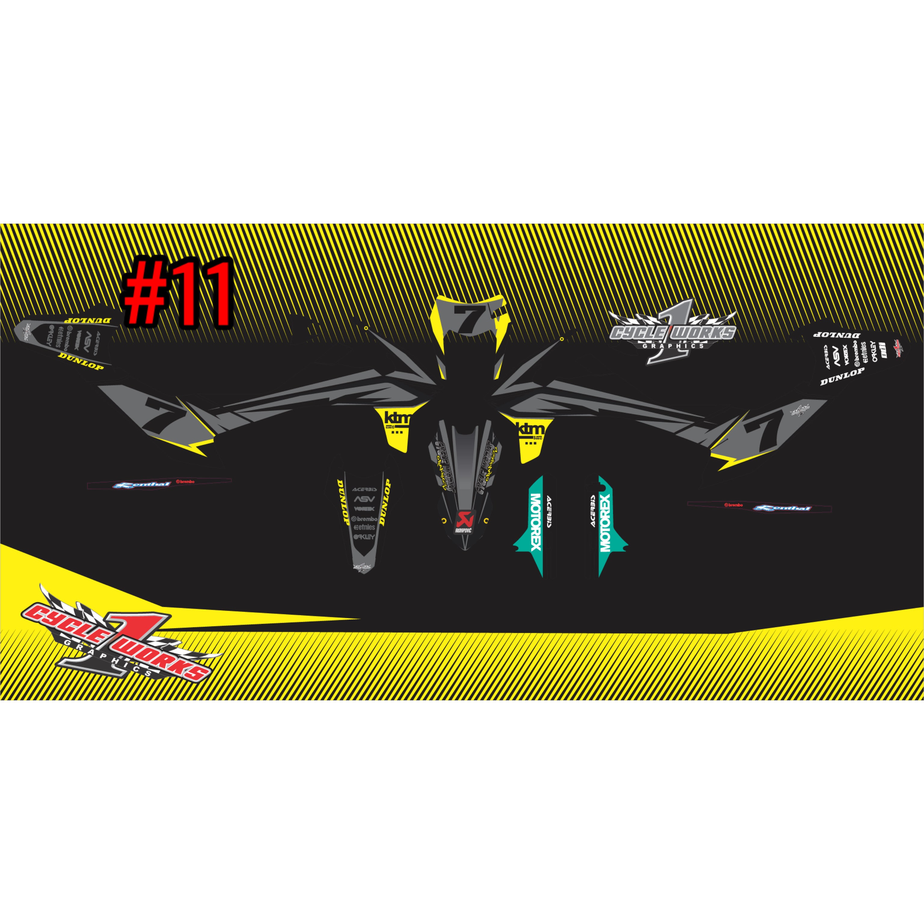 Ktm 690 enduro/smc gráfico completo