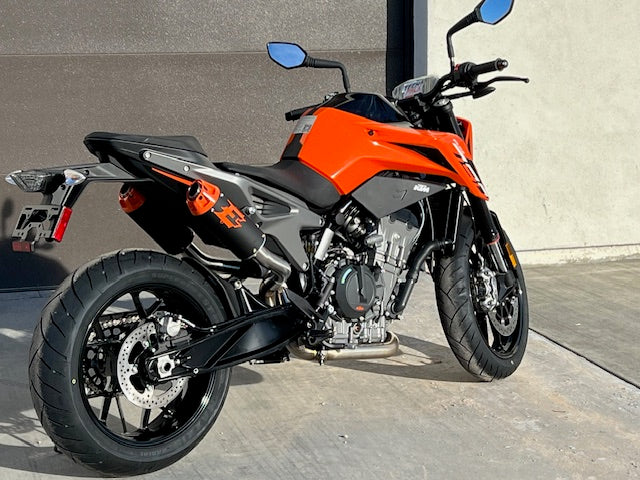 Escape doble deslizante Empire Industries KTM DUKE 790/890 G1 (redondo) con puntas de palanquilla