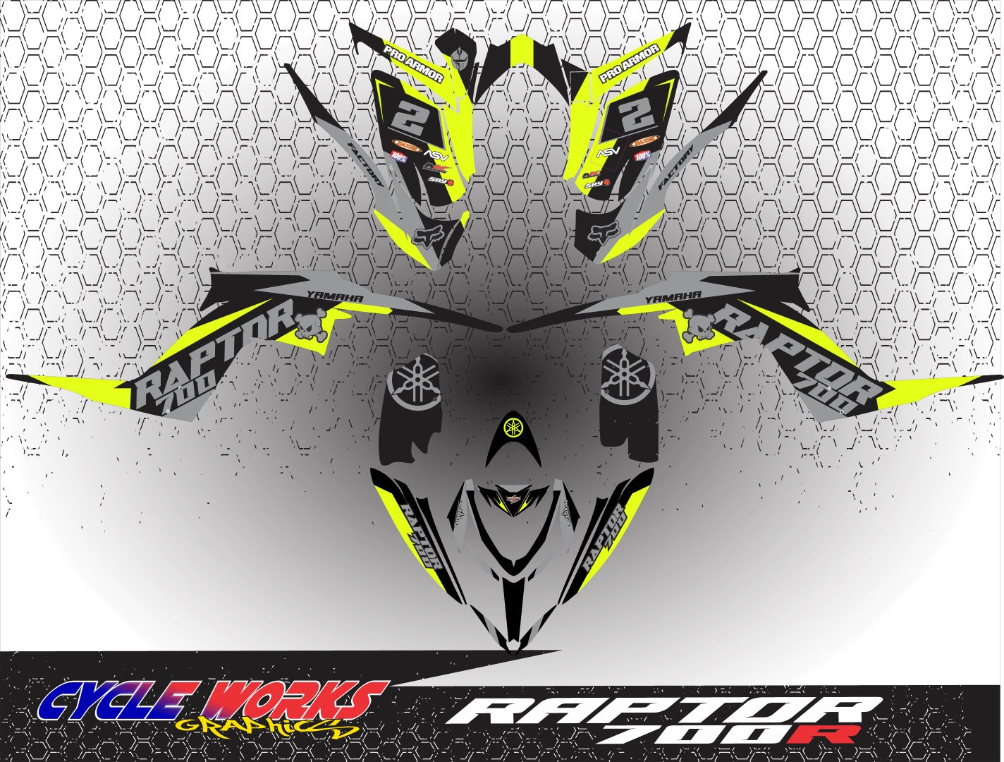 Kit gráfico completo Raptor 700