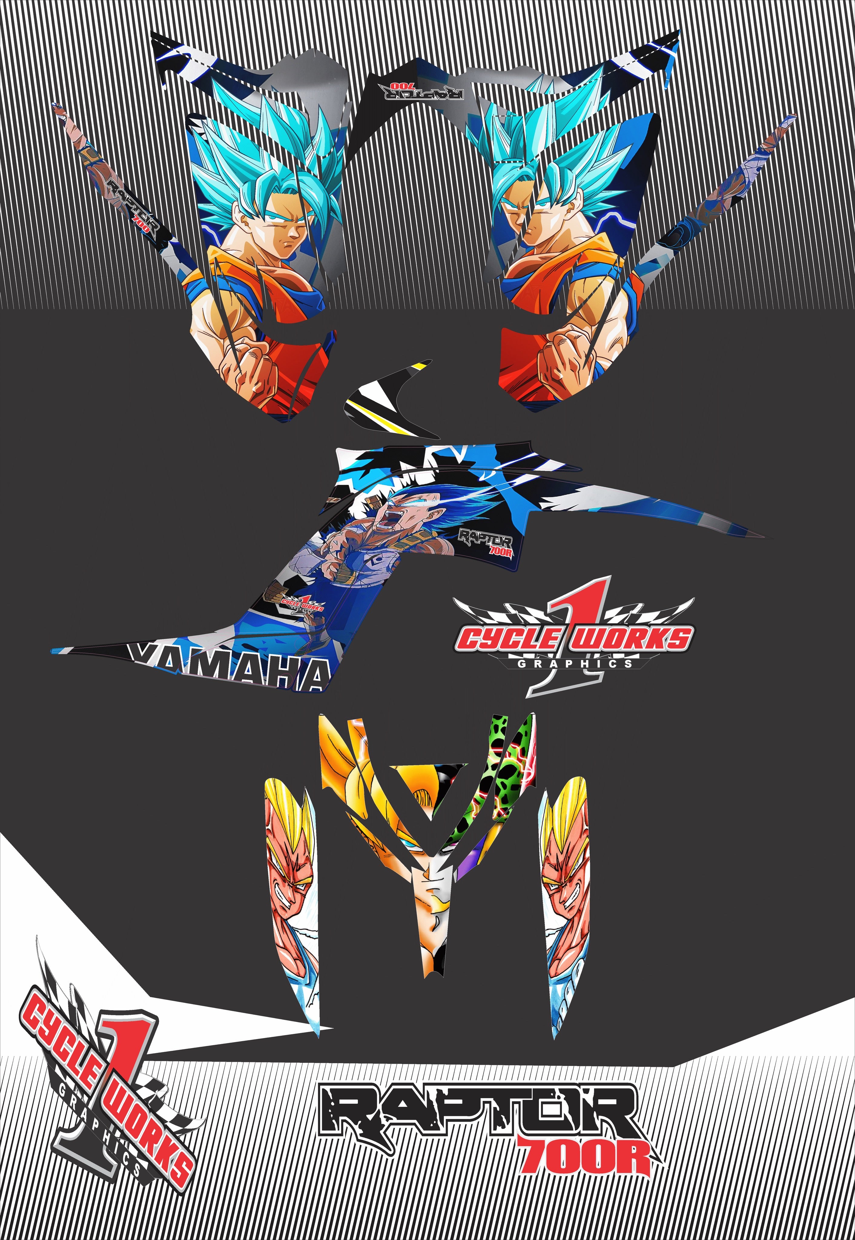 Kit gráfico completo Raptor 700