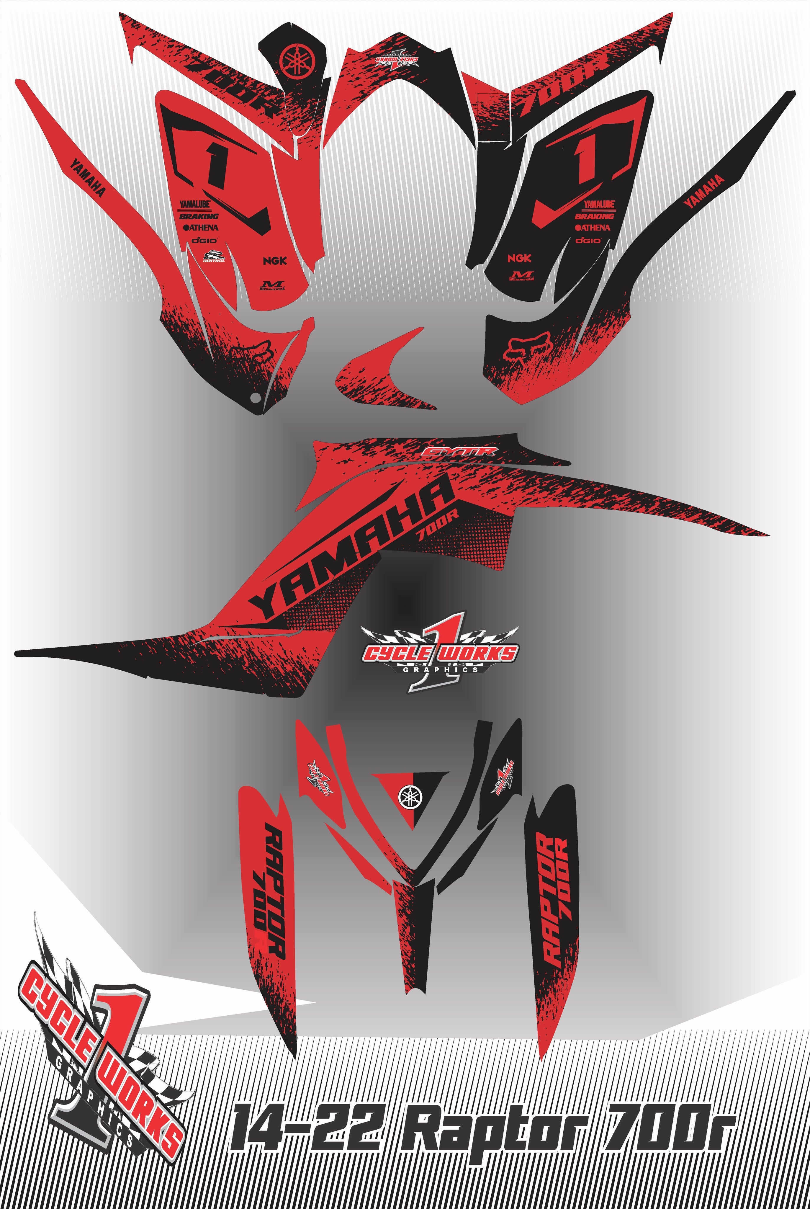 Kit gráfico completo Raptor 700