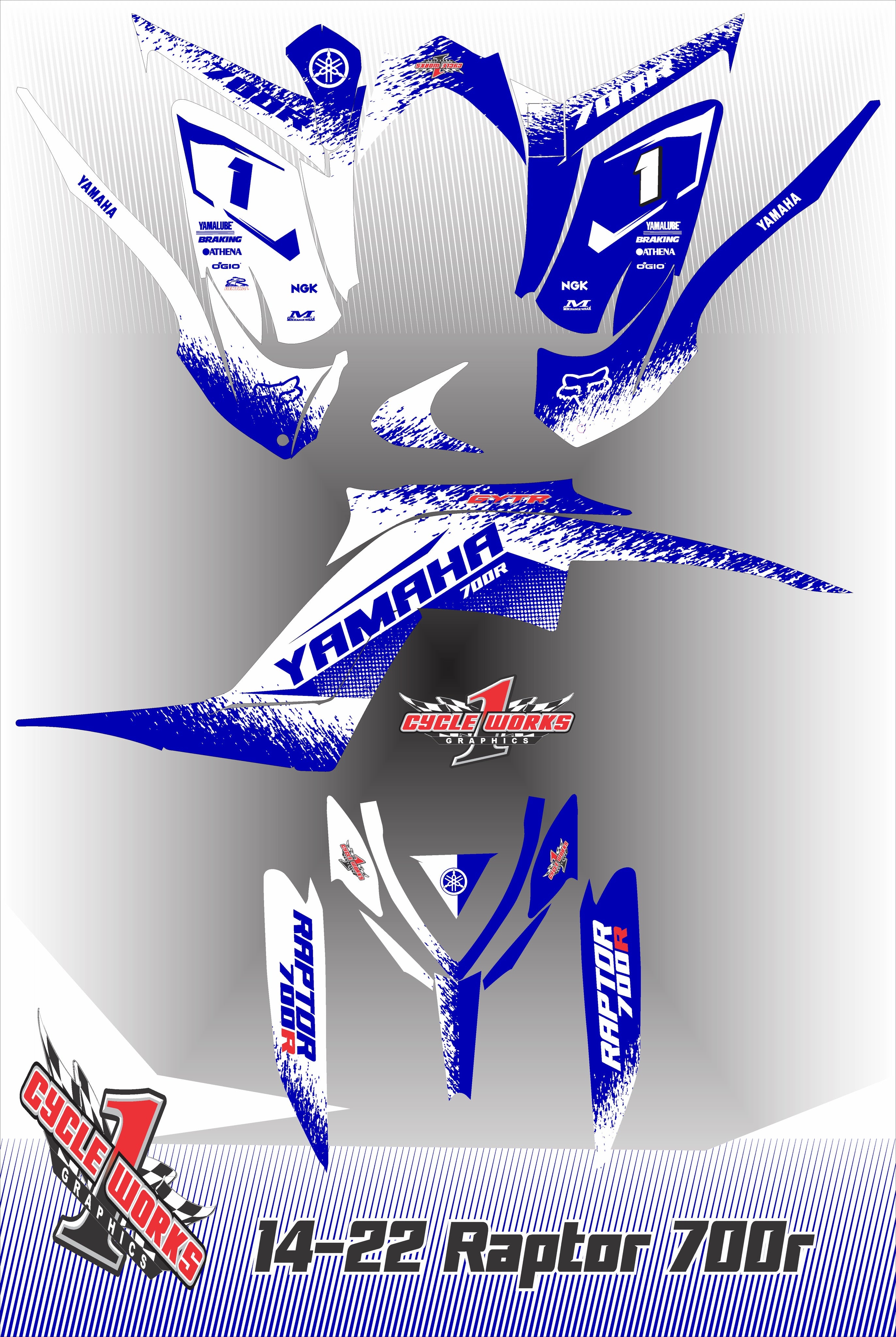 Kit gráfico completo Raptor 700