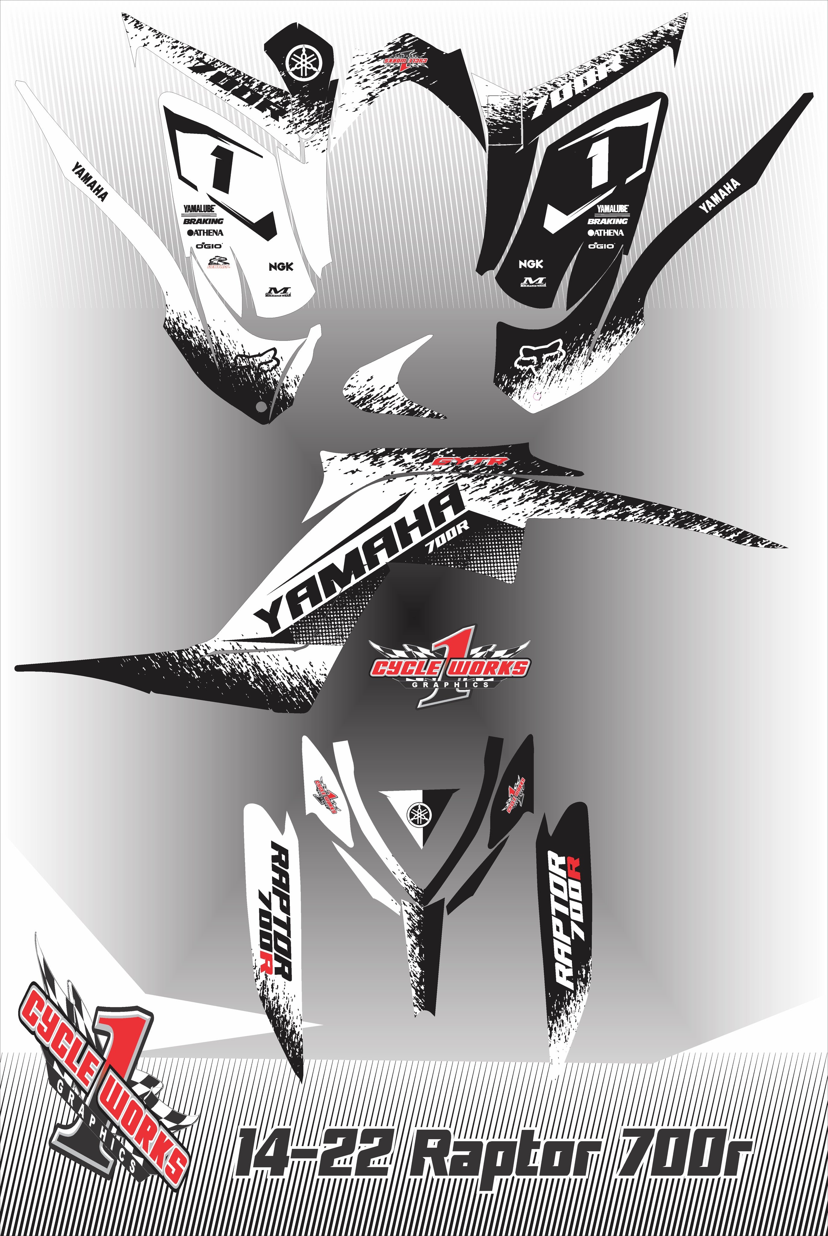 Kit gráfico completo Raptor 700