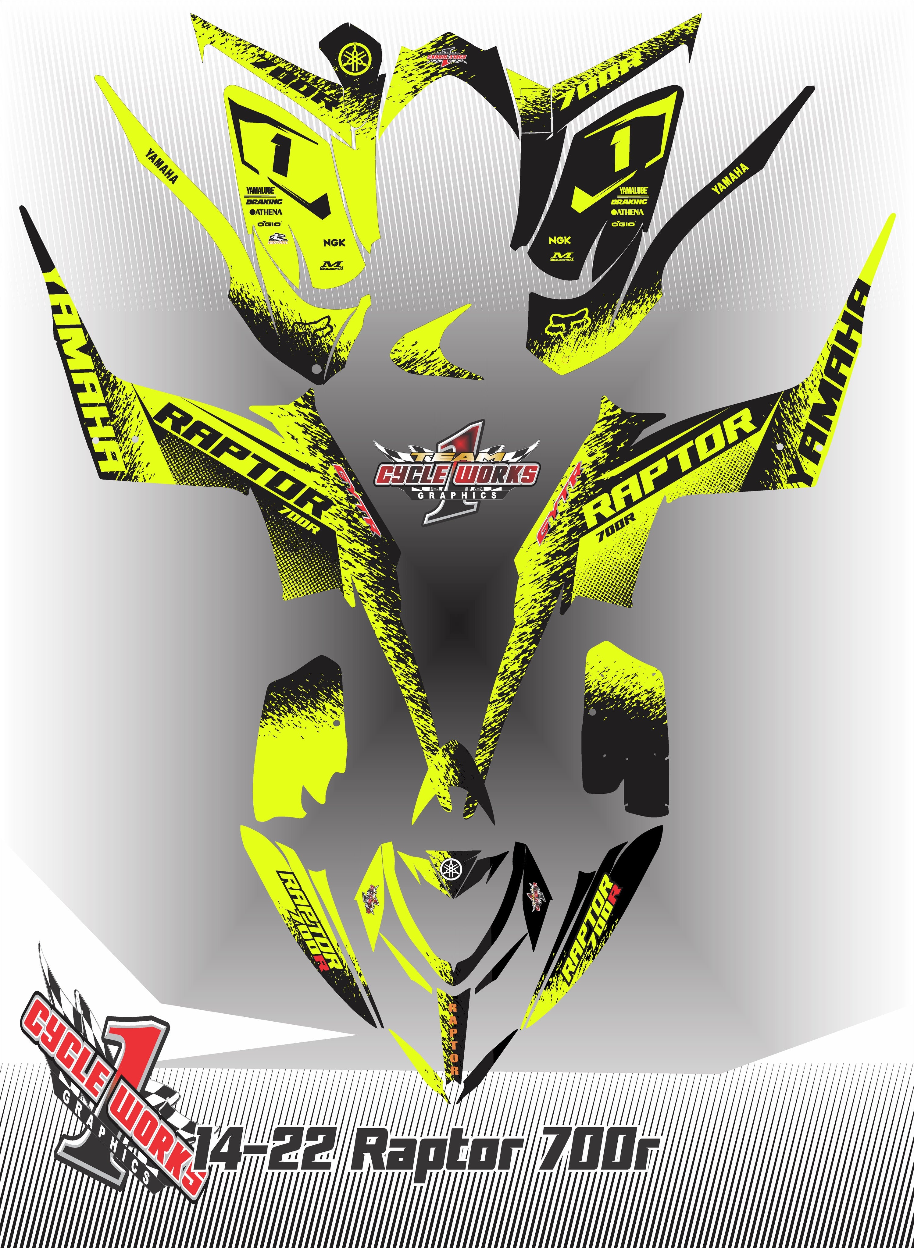 Kit gráfico completo Raptor 700