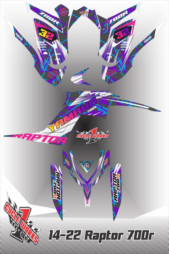 Kit gráfico completo Raptor 700
