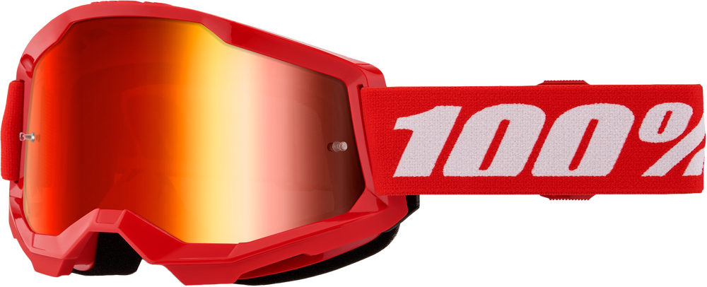 100-PERCENT Strata 2 Goggle Red Mirror Red Lens