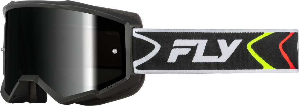 FLY Zone Goggle Black/White W/Black Mirror/Smoke Lens