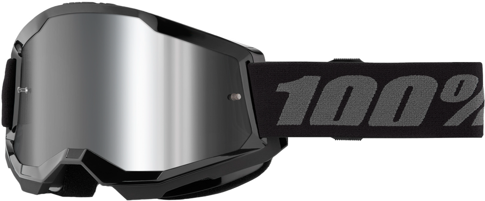 100-PERCENT Strata 2 Goggle Black Mirror Silver Lens