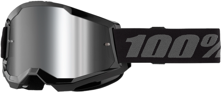 100-PERCENT Strata 2 Goggle Black Mirror Silver Lens