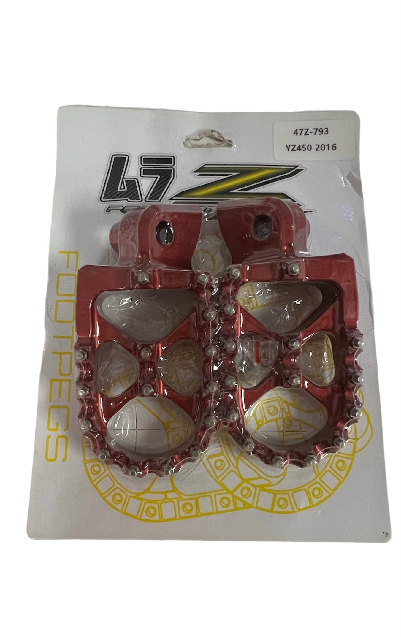YZ450F Foot pegs